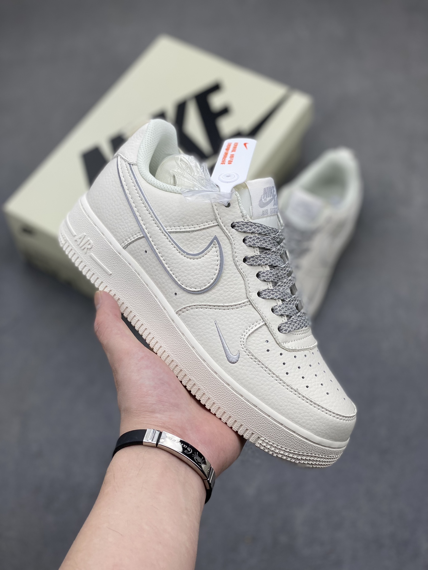 Nike Air Force 1 Low '07 Classic Grey Silver - Reflective Casual Shoes 2 i1716060075 9072 0
