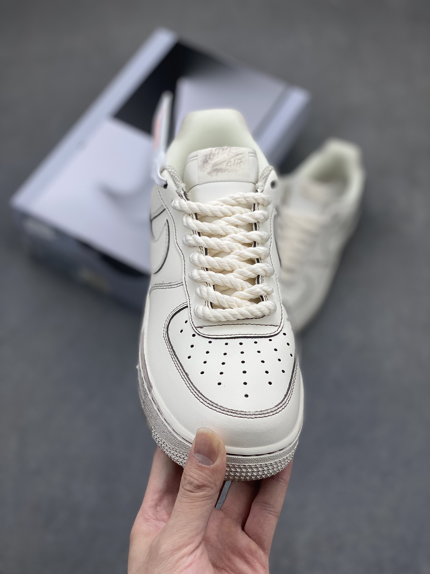 Nike Air Force 1 '07 Low Beige Ropes Sneakers - Distressed Look 3 i1716324067 594 0