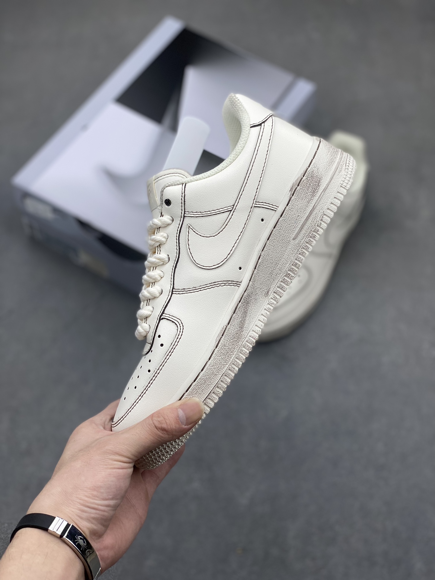 Nike Air Force 1 '07 Low Beige Ropes Sneakers - Distressed Look 4 i1716324067 9353 0