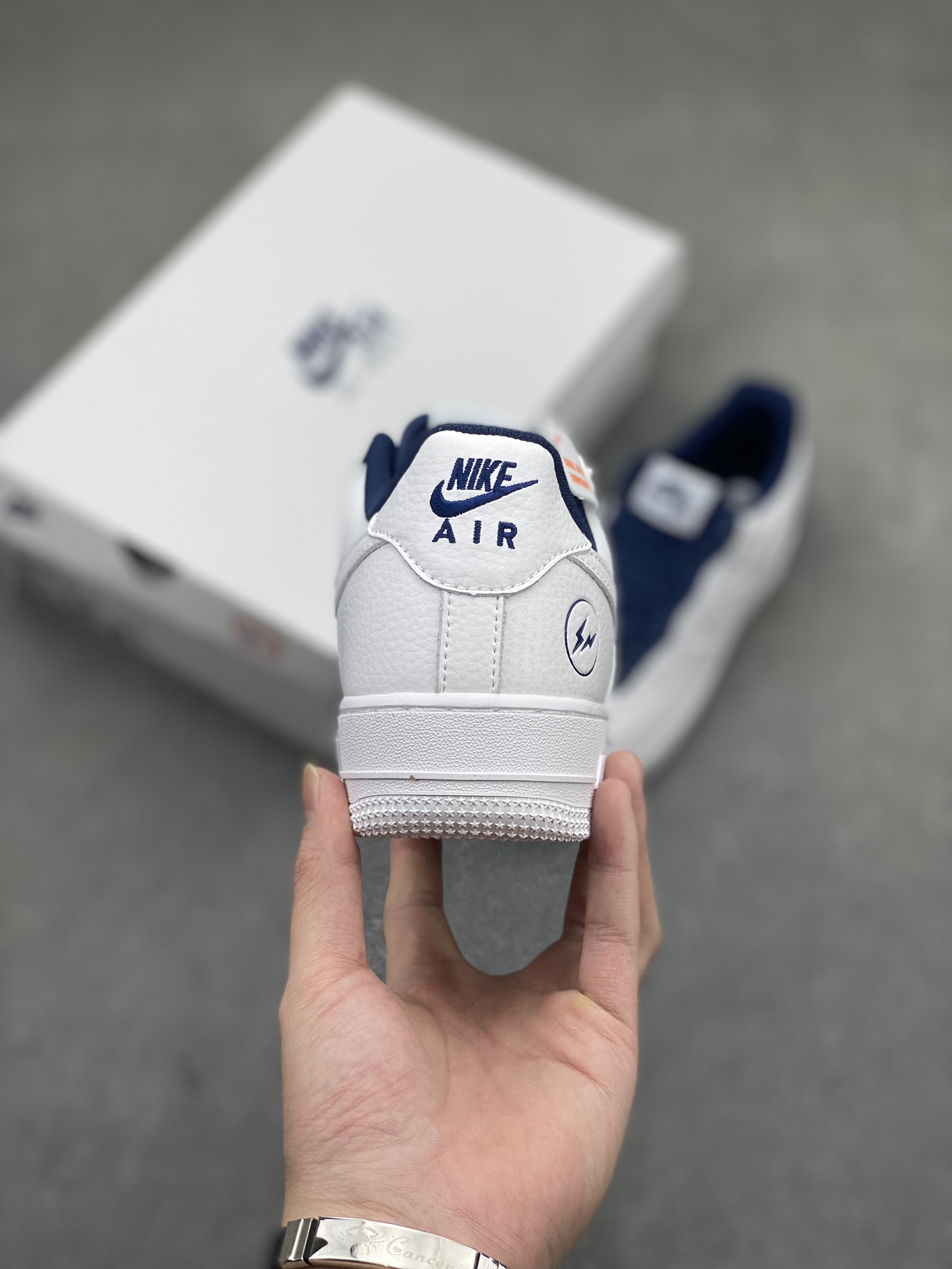 Fragment Design x Nike Air Force 1 Low White/Deep Royal Blue Shoes 5 i1716411026 7174 0