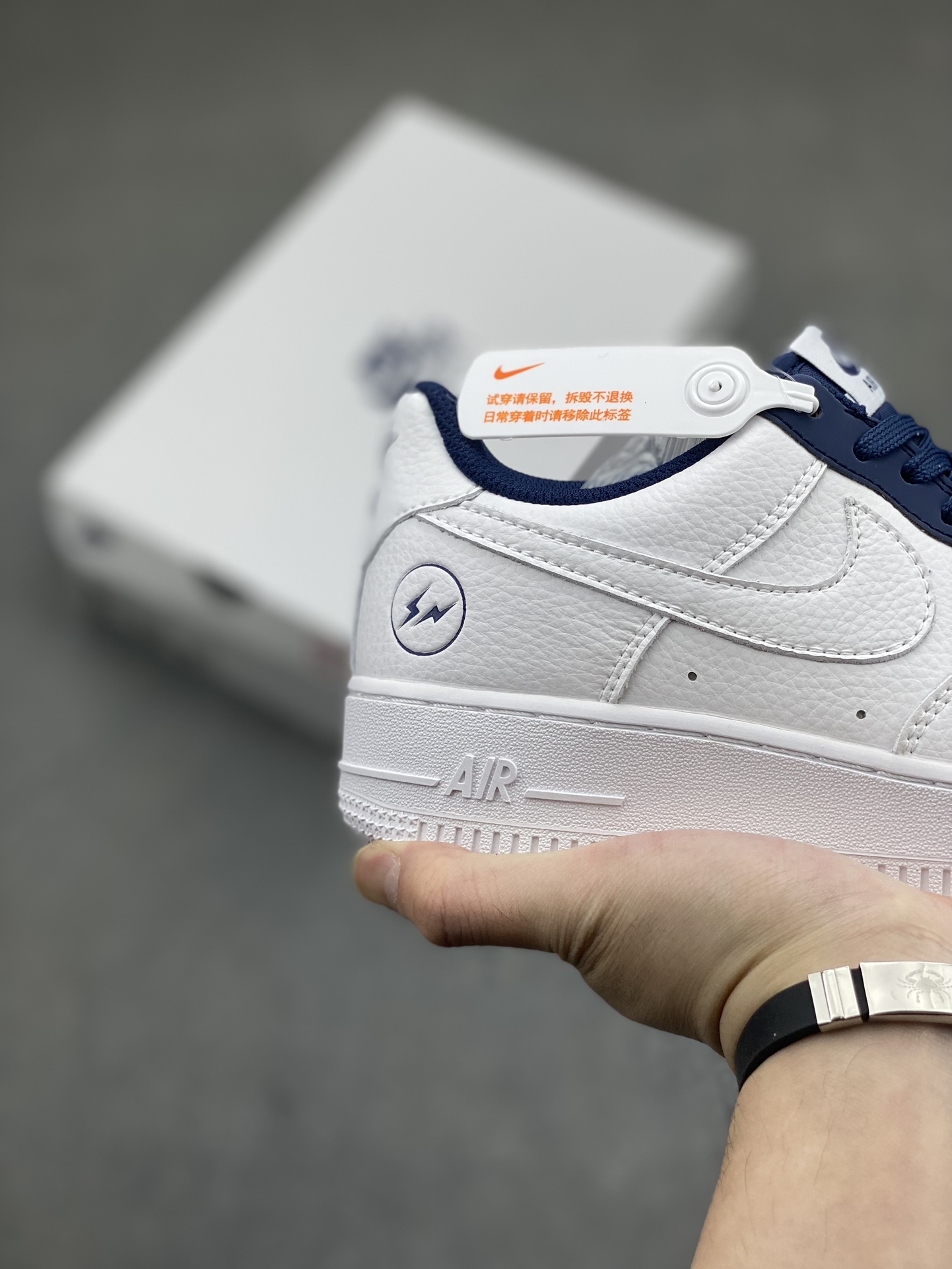 Fragment Design x Nike Air Force 1 Low White/Deep Royal Blue Shoes 6 i1716411026 723 0