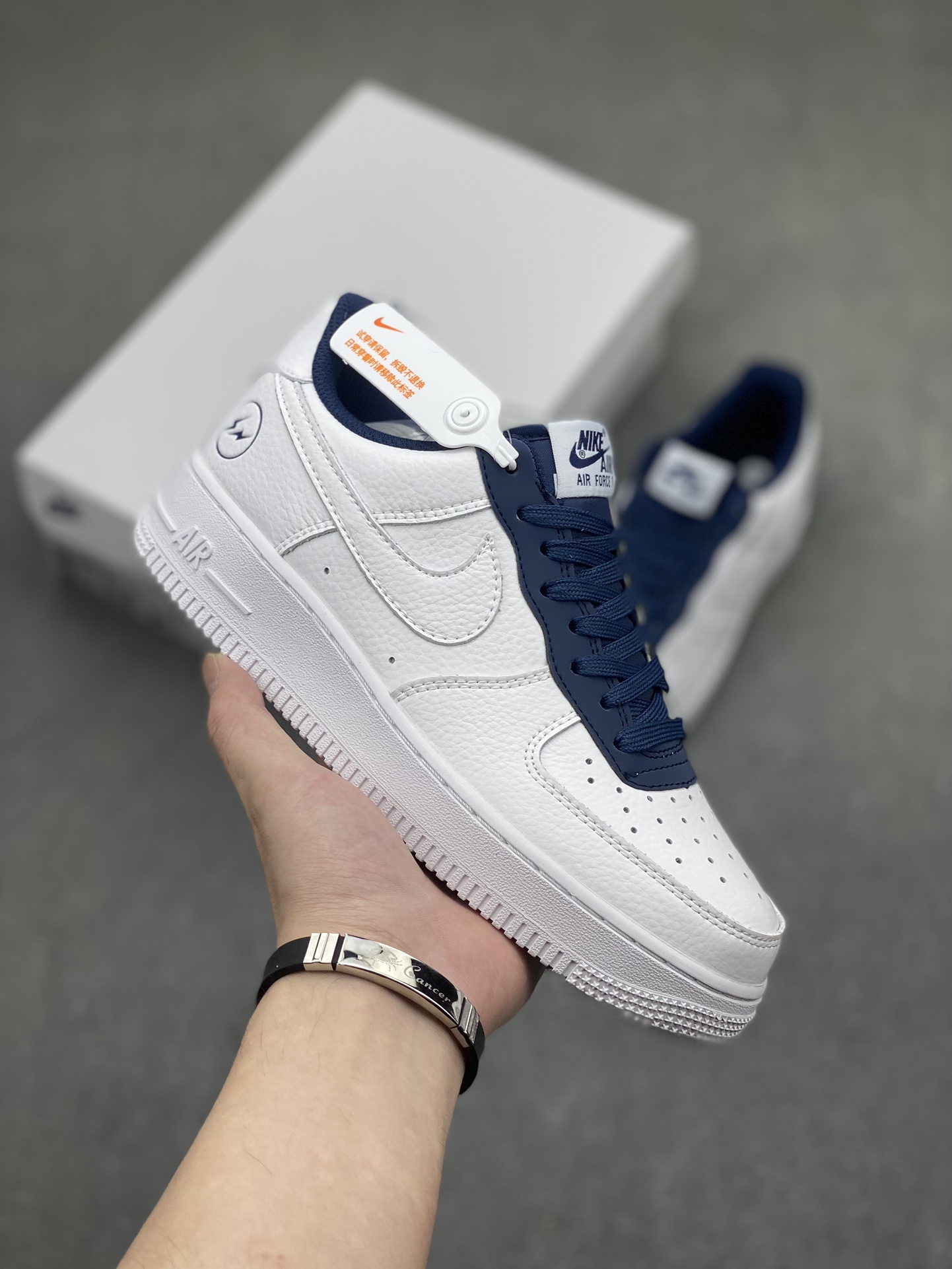 Fragment Design x Nike Air Force 1 Low White/Deep Royal Blue Shoes 2 i1716411026 7724 0