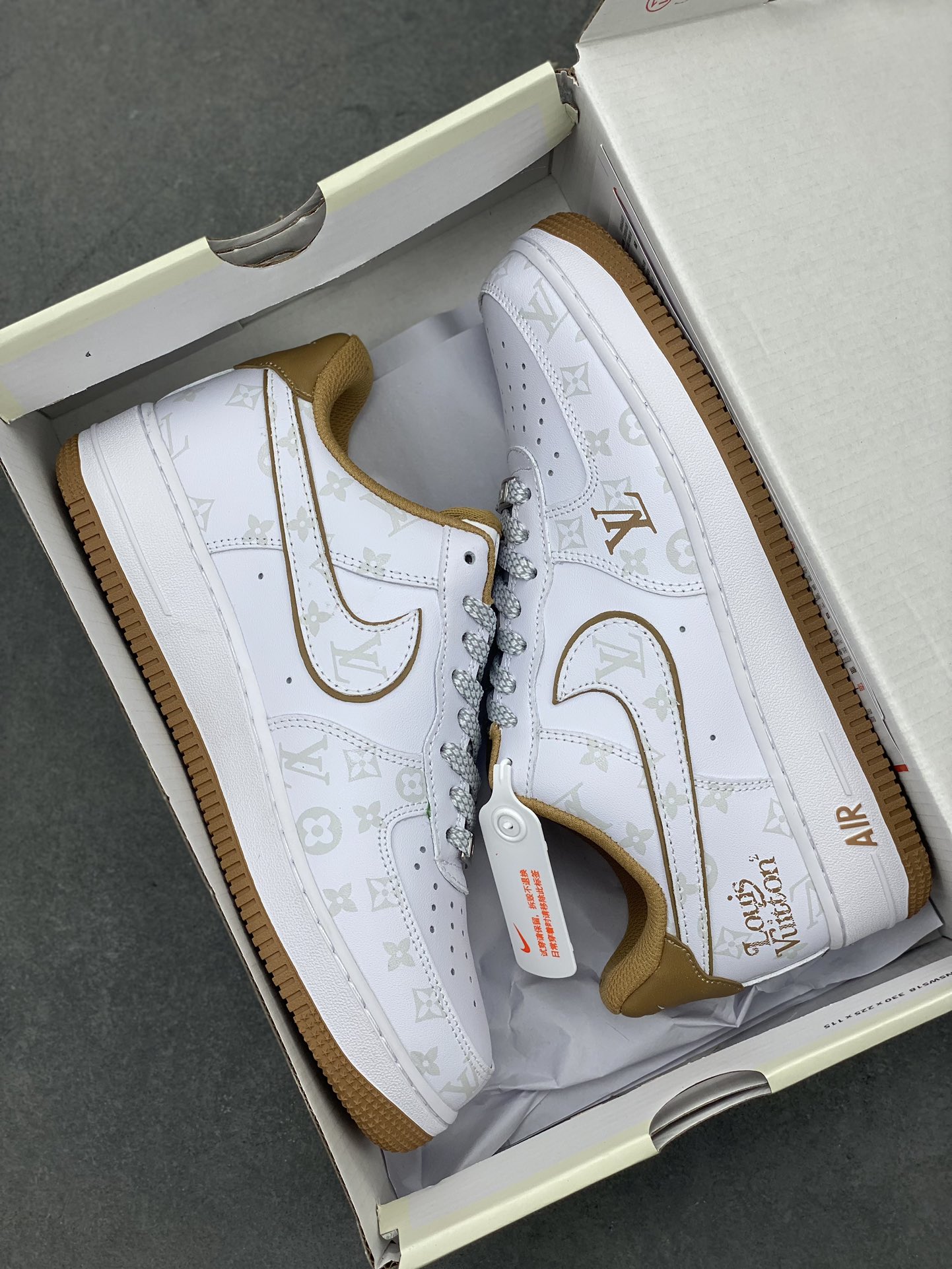 Nike Air Force 1 '07 Low Louis Vuitton Collab Sneakers - Khaki/Night Elf 10 i1716493078 6916 7