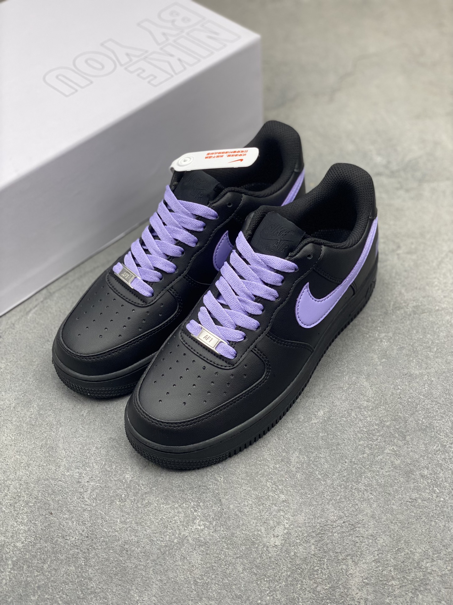 Nike Air Force 1 CW2288-111 Black/Purple Fashion Sneakers 9 i1716493385 8907 0