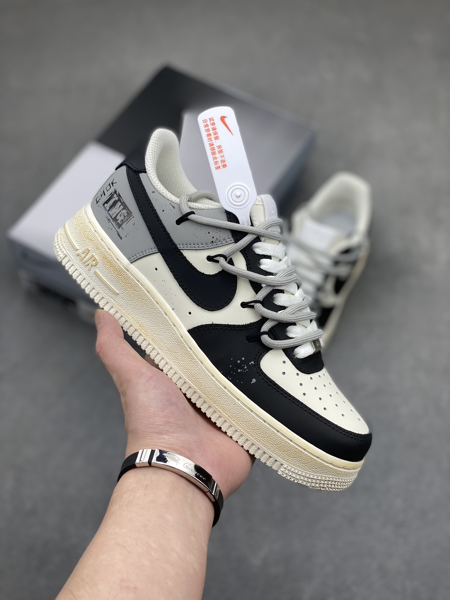 Nike Air Force 1 Low Black/White Custom Edition - Premium Quality Sneakers 2 i1716493448 4569 0