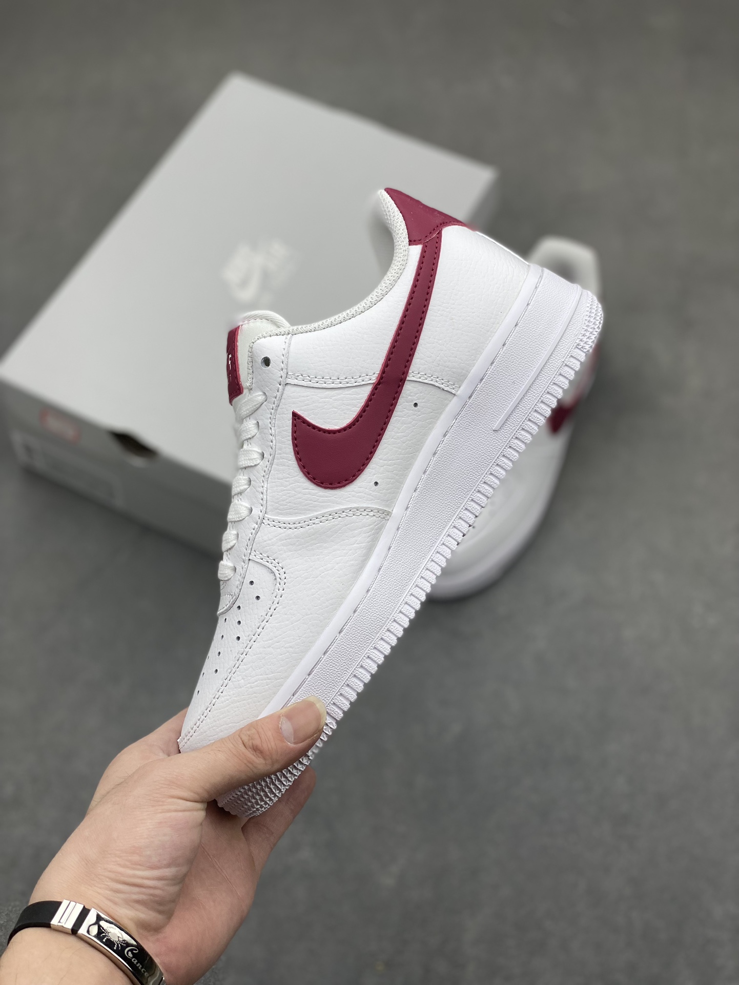 Nike Air Force 1 Low '07 White/Wine Red Casual Sneakers - Premium Quality 4 i1716667469 7055 0