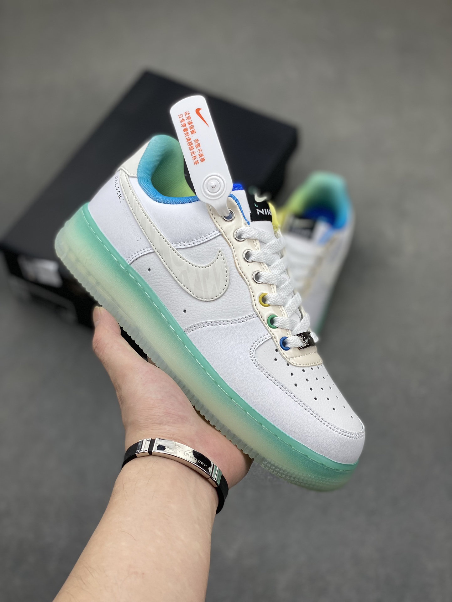 Nike Air Force 1 '07 Low White/Multi-Color Casual Sneakers FJ7066-114 2 i1716669534 1330 8