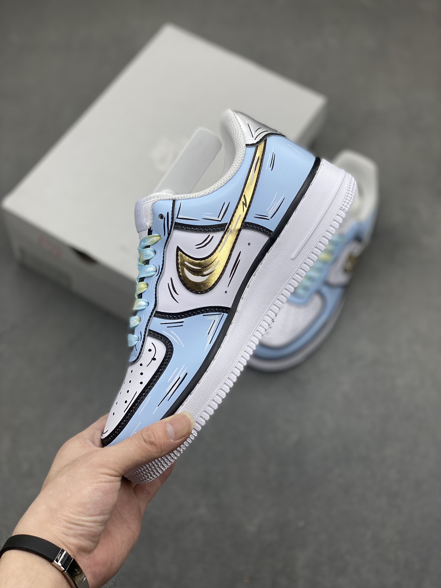 Nike Air Force 1 Low '07 Custom 'Frozen' Edition - Casual Sneakers 4 i1716755712 4271 6