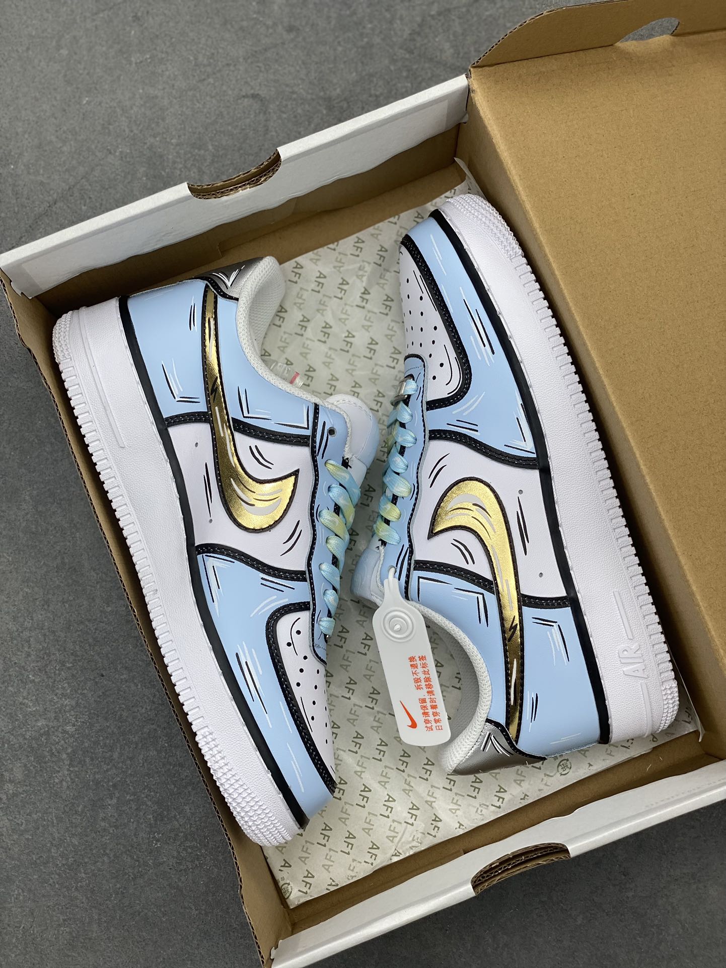 Nike Air Force 1 Low '07 Custom 'Frozen' Edition - Casual Sneakers 10 i1716755712 633 4