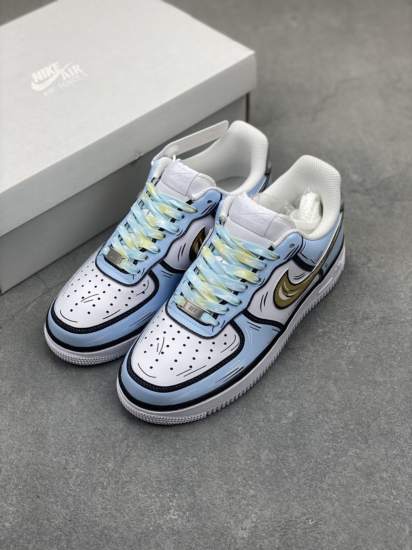 Nike Air Force 1 Low '07 Custom 'Frozen' Edition - Casual Sneakers 9 i1716755712 8281 3