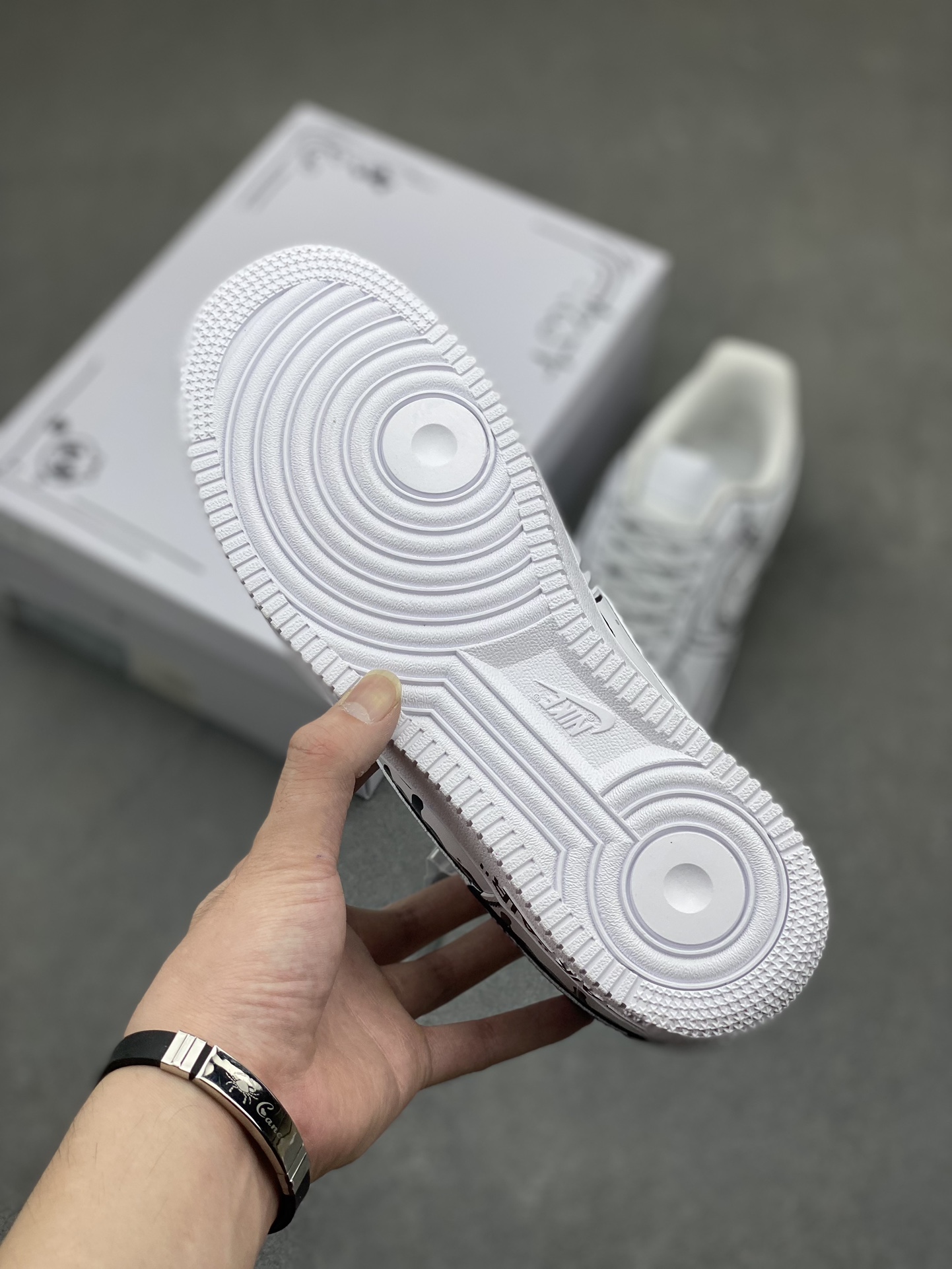 Nike Air Force 1 '07 Custom Anime Drip Sneakers - Black & White, All Sizes 7 i1716833377 836 0