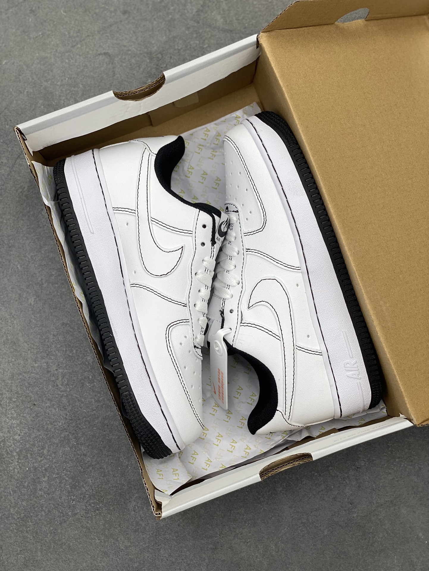 Nike Air Force 1 Low White/Black Stitching Casual Sneakers (Sizes 36-45) 10 i1716834110 1154 0