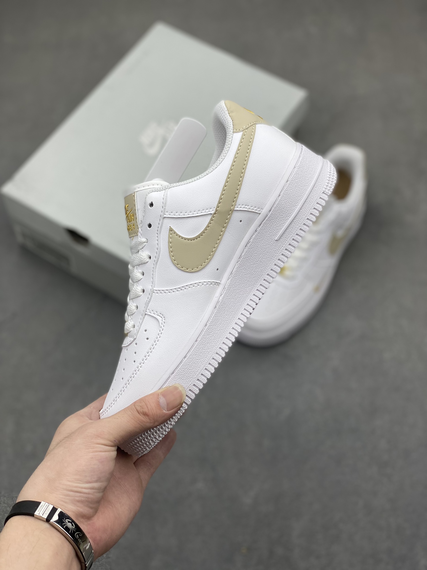 Nike Air Force 1 Low White/Gold Athletic Shoes - Premium Quality & Comfort 4 i1716834159 1385 0