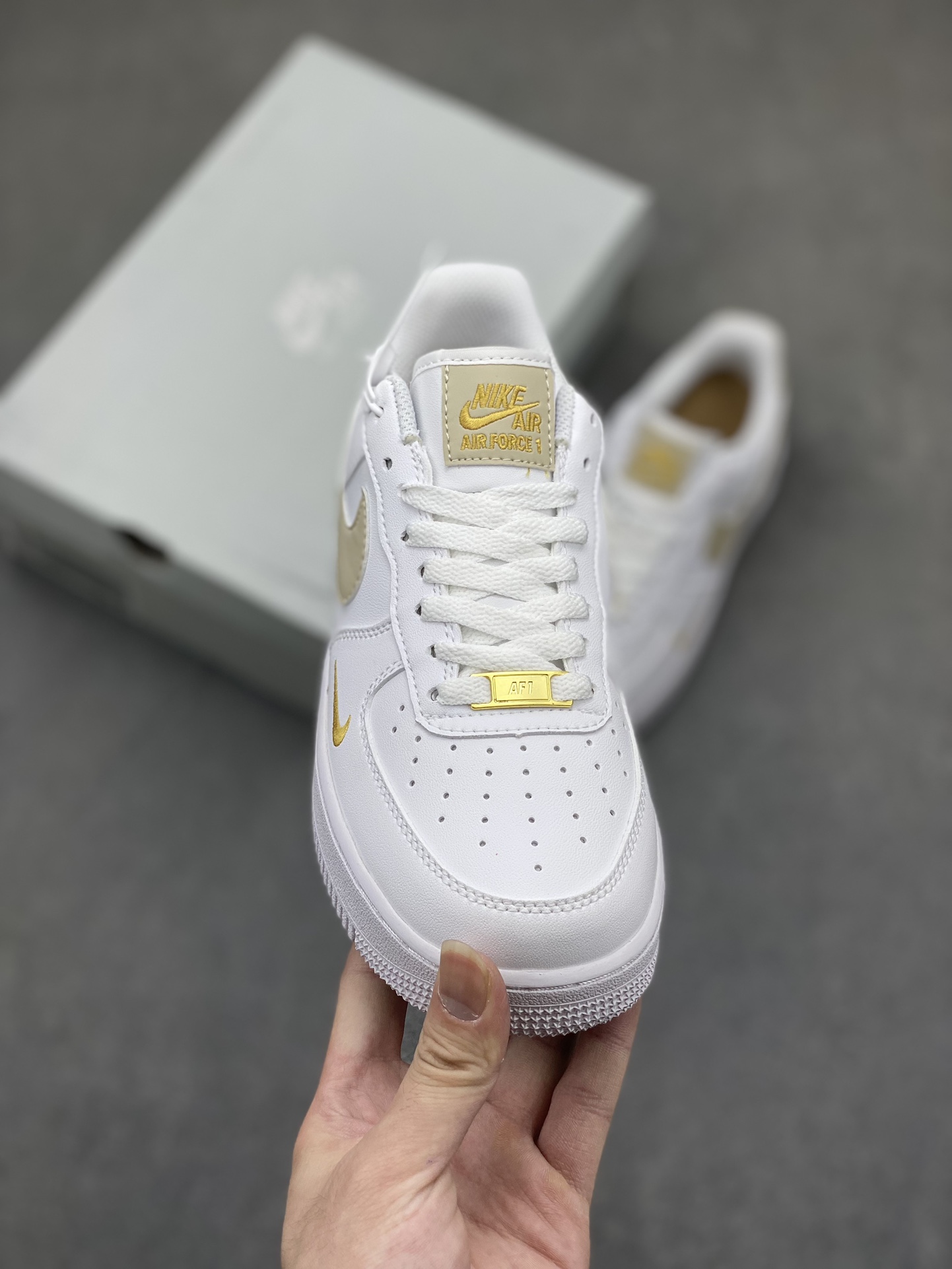 Nike Air Force 1 Low White/Gold Athletic Shoes - Premium Quality & Comfort 3 i1716834159 2819 0