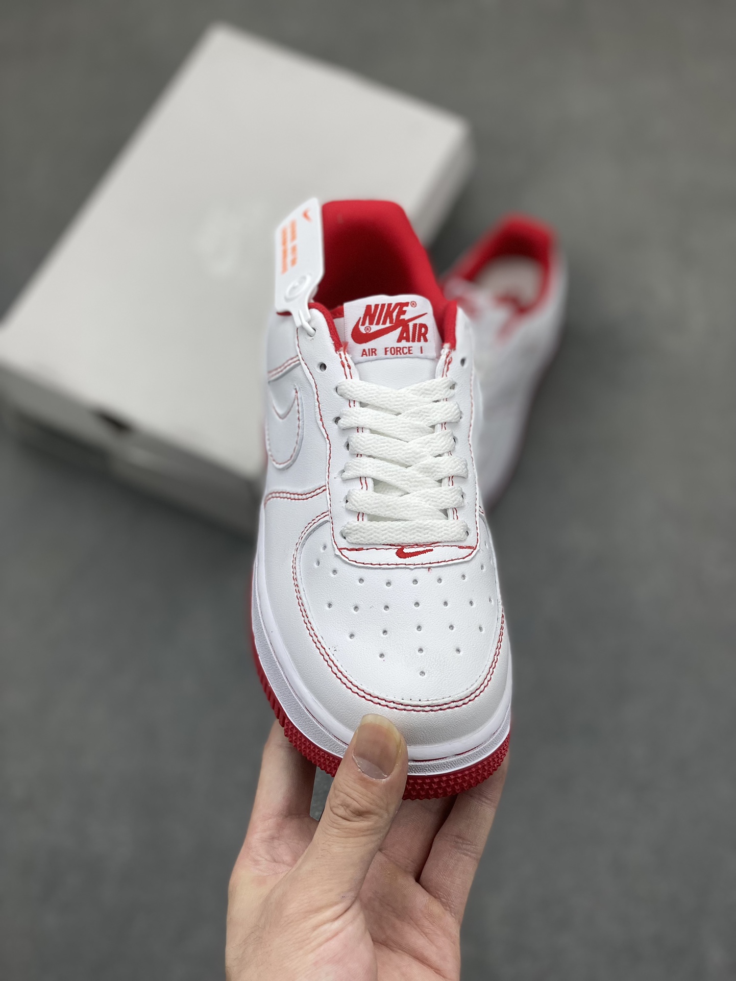 Nike Air Force 1 Low White/Red Stitching Casual Sneakers 3 i1716834209 407 0