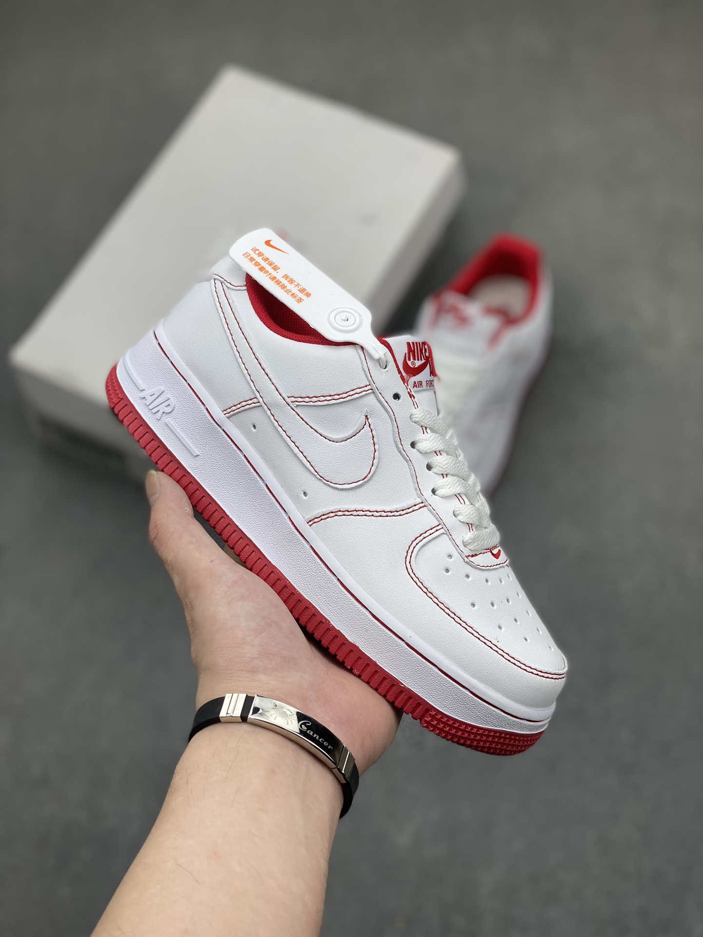 Nike Air Force 1 Low White/Red Stitching Casual Sneakers 2 i1716834209 6074 0