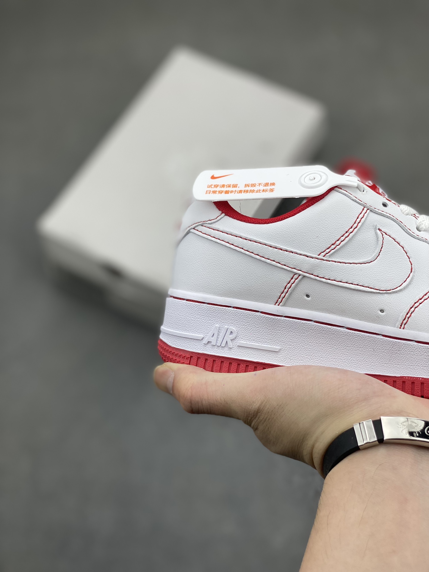 Nike Air Force 1 Low White/Red Stitching Casual Sneakers 6 i1716834209 9608 0