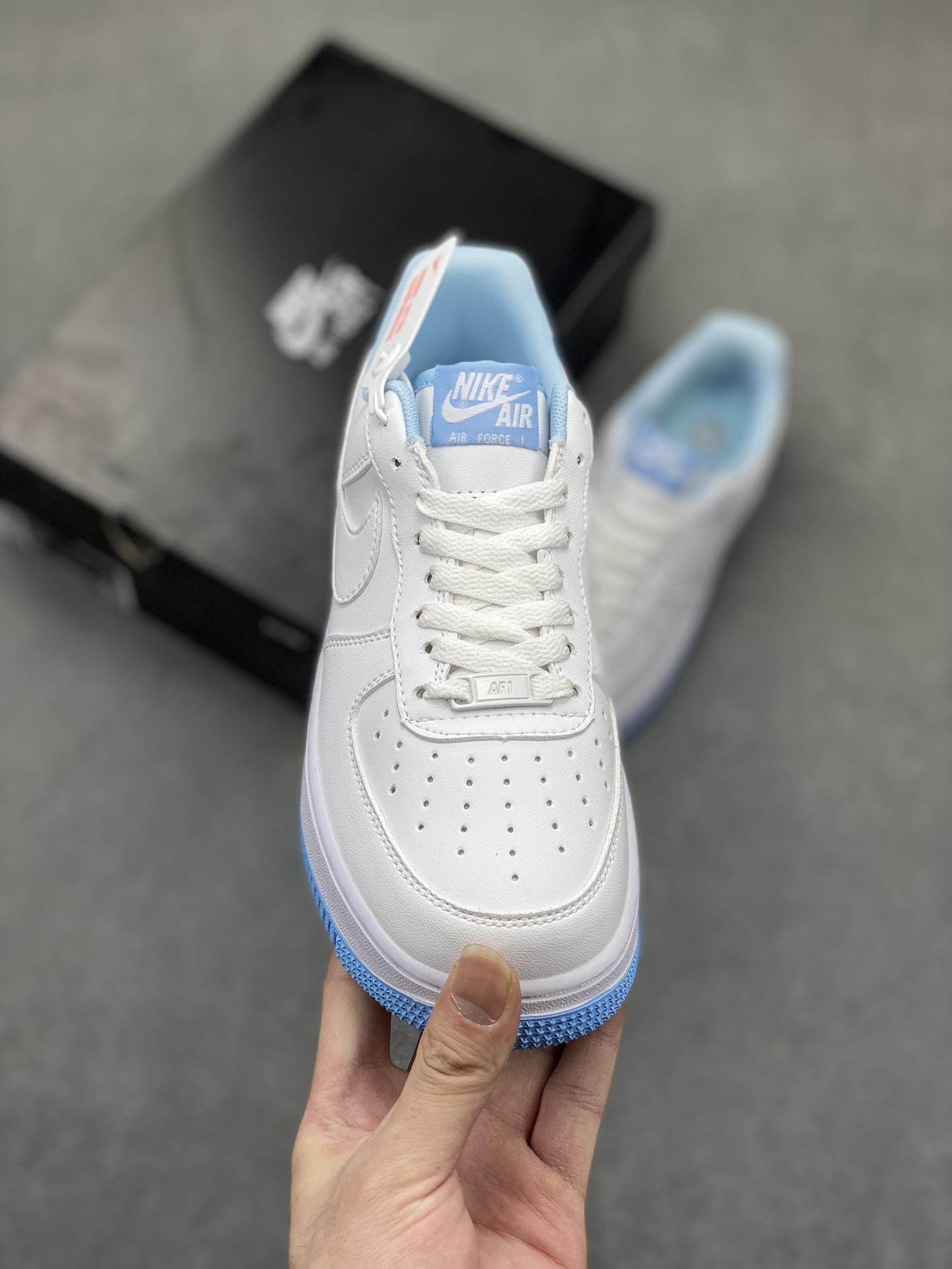 Nike Air Force 1 Low White/Ice Blue Casual Sneakers Authentic Style 3 i1716834288 1197 0