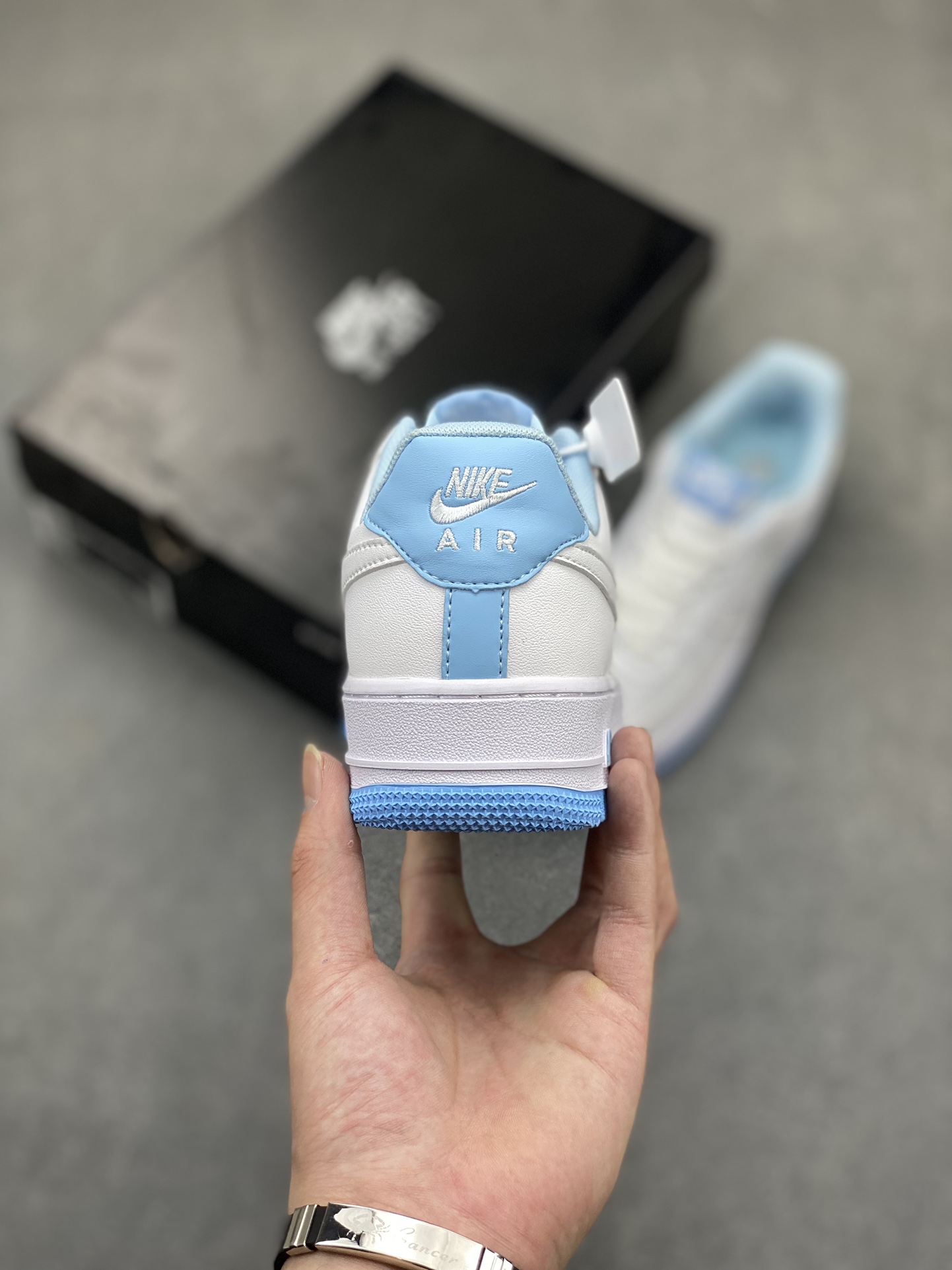 Nike Air Force 1 Low White/Ice Blue Casual Sneakers Authentic Style 5 i1716834288 1591 0