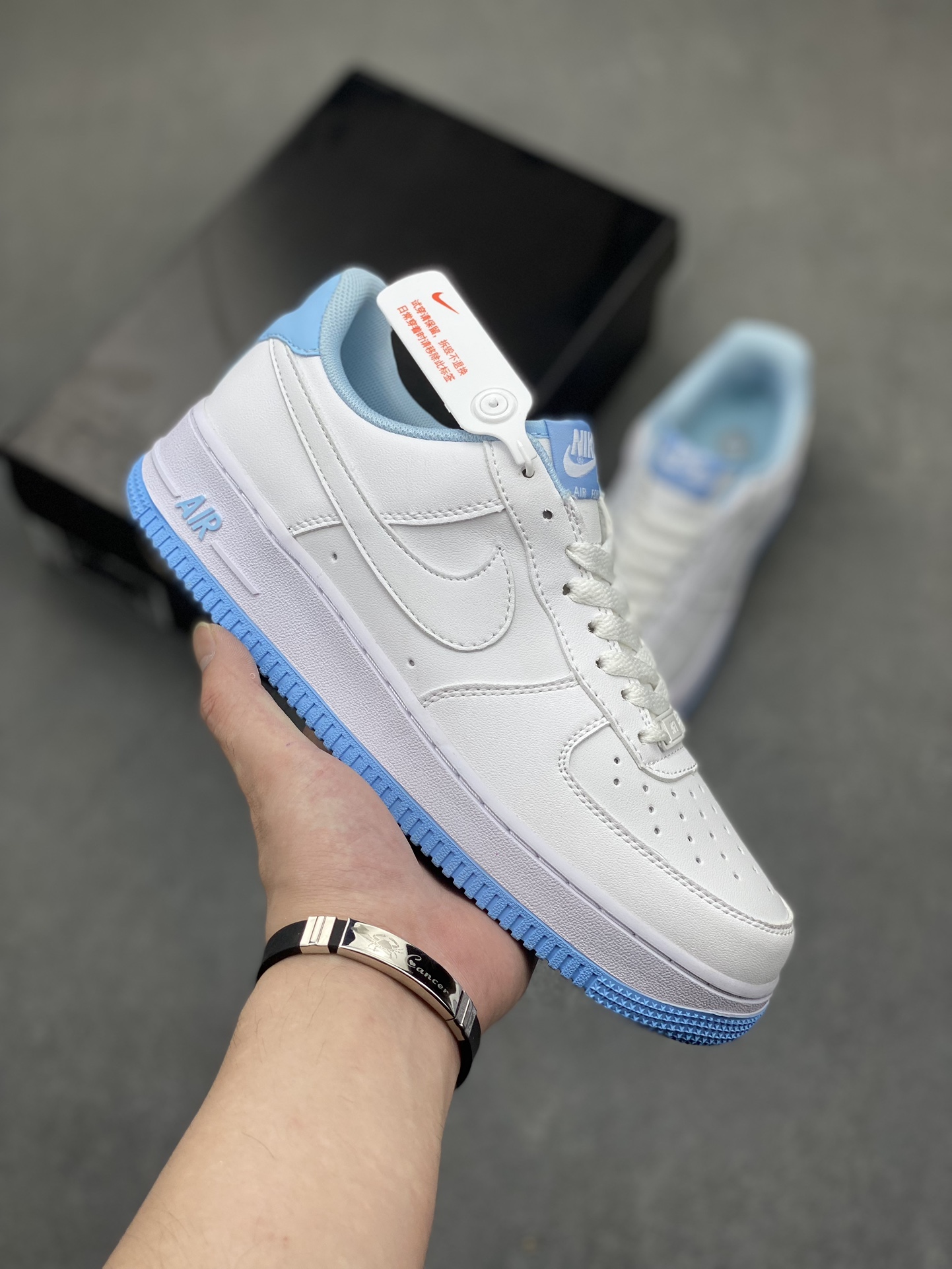 Nike Air Force 1 Low White/Ice Blue Casual Sneakers Authentic Style 2 i1716834288 6541 0