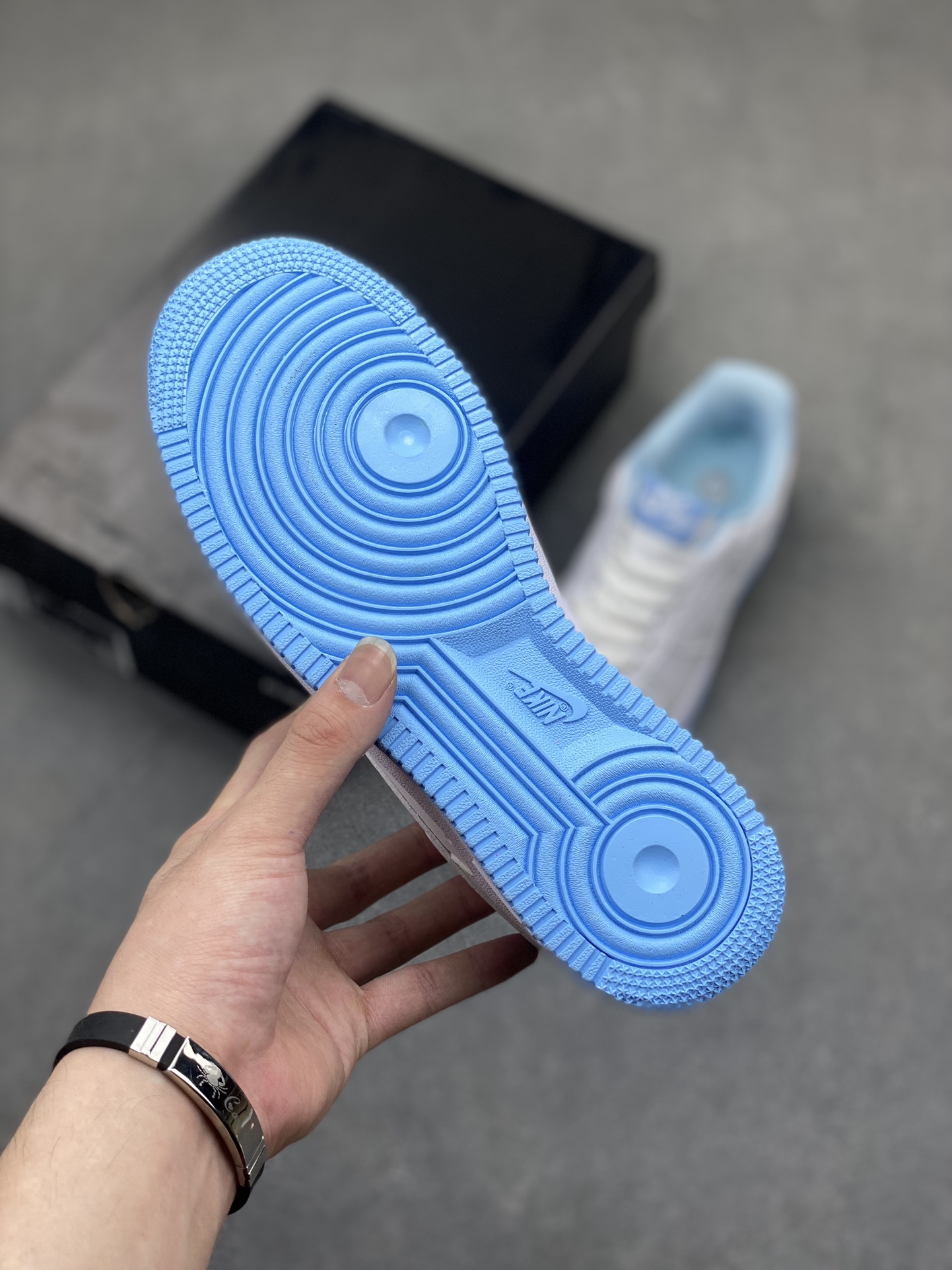 Nike Air Force 1 Low White/Ice Blue Casual Sneakers Authentic Style 7 i1716834288 8224 0