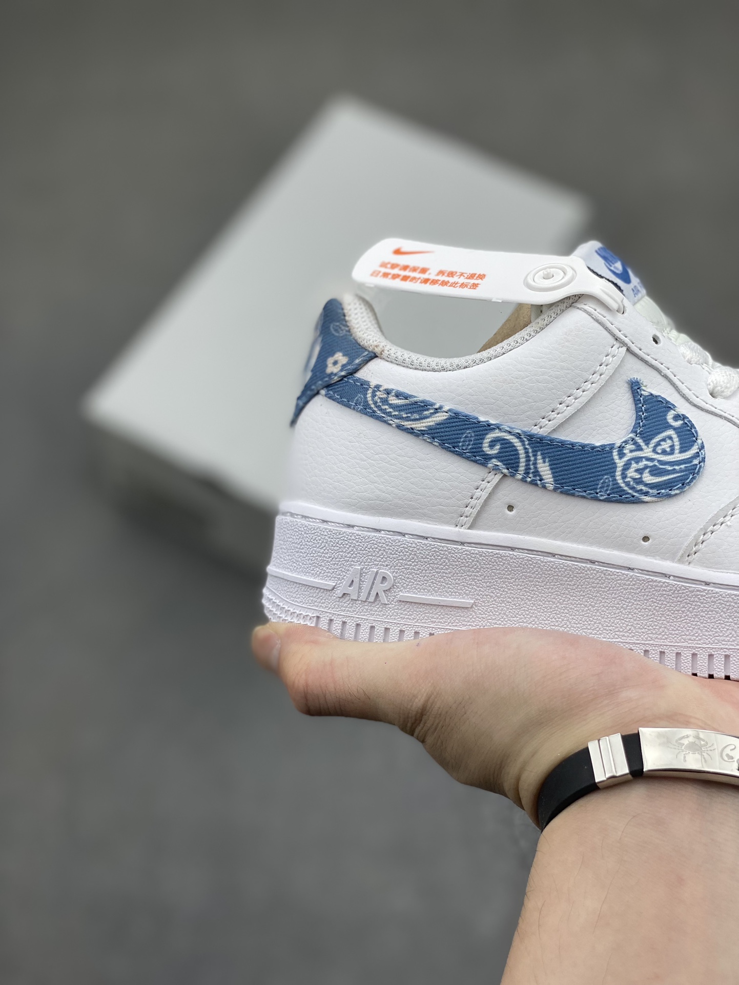 Nike Air Force 1 Low White Paisley Casual Sneakers, Sizes 36-45 Available 6 i1716834390 3897 0
