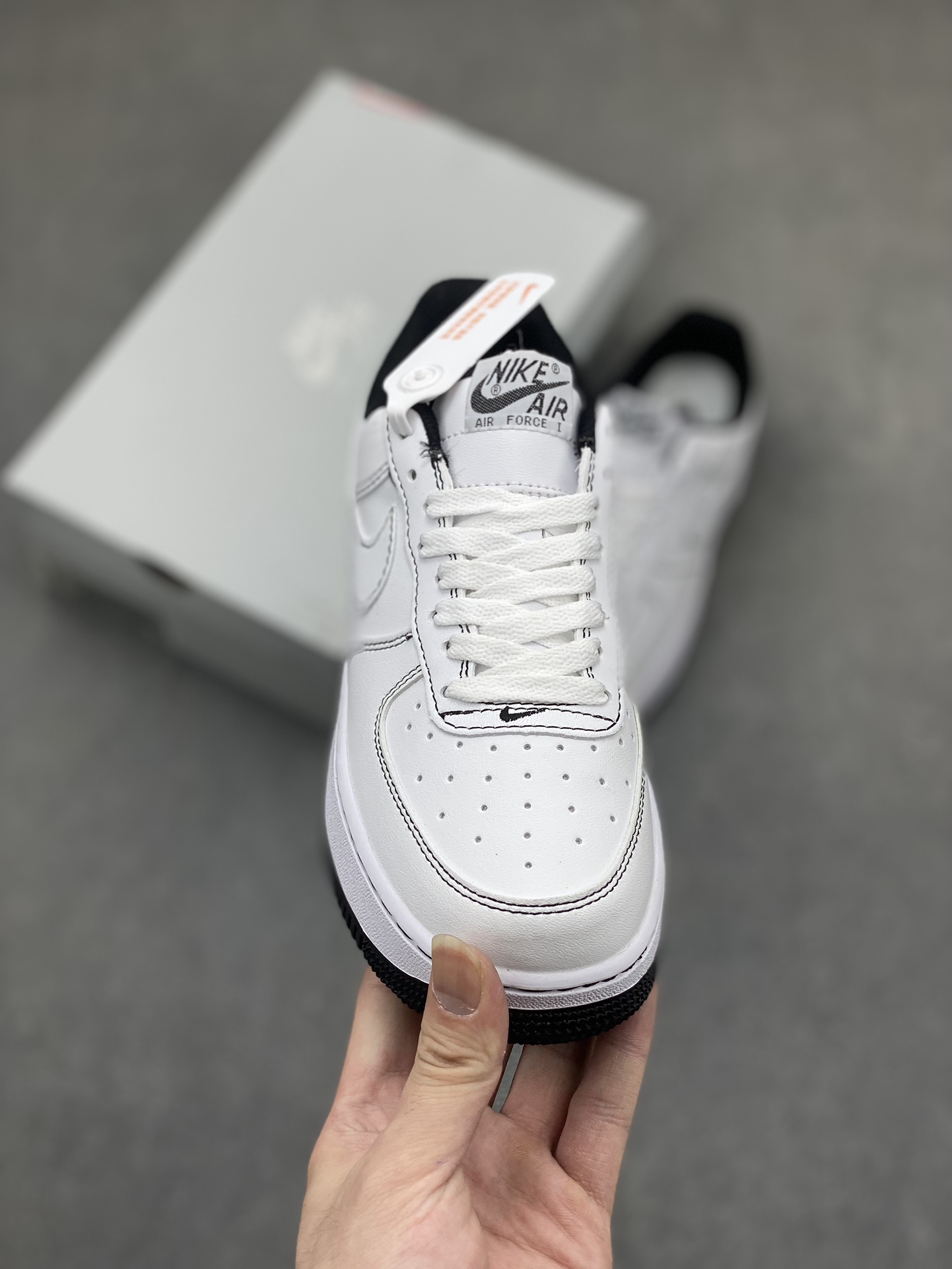 Nike Air Force 1 Low White/Black Stitching Casual Sneakers (Sizes 36-45) 3 i1716835687 5967 0