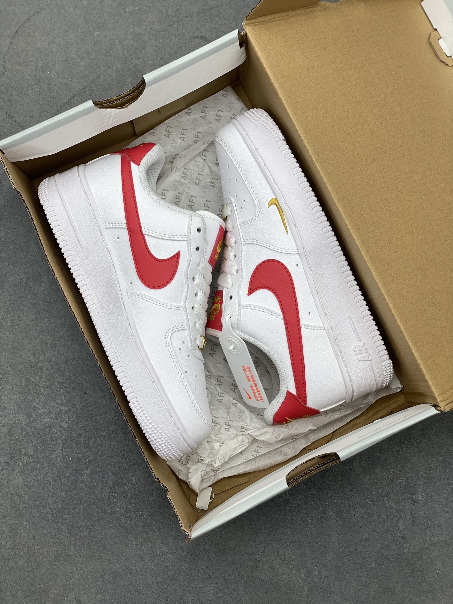 Nike Air Force 1 Low White/Red Casual Shoes, Style 315122-111 9 i1716835696 2585 0