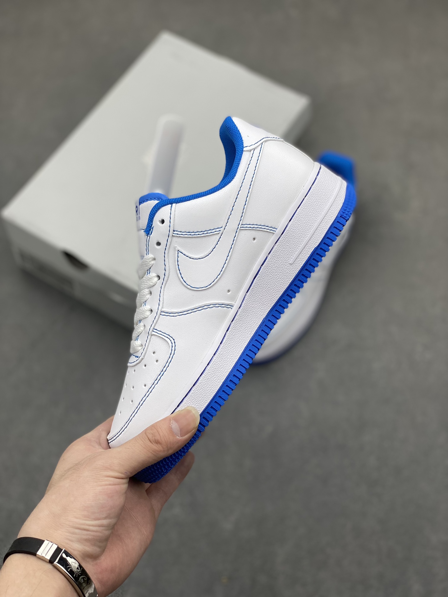 Nike Air Force 1 Low White/Blue Stitching Casual Sneakers - Size 36-45 4 i1716835697 1670 0