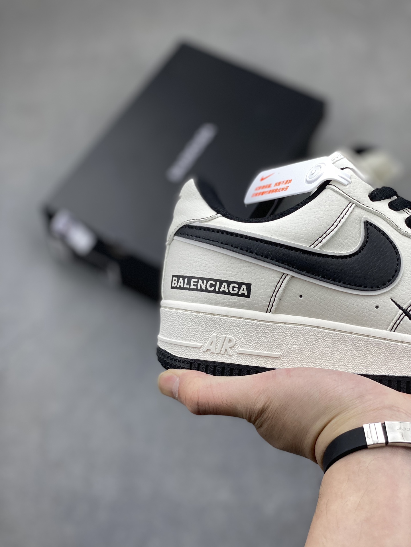 Balenciaga x Nike Air Force 1 '07 Low Black/White Custom Sneakers 6 i1716930021 7433 1