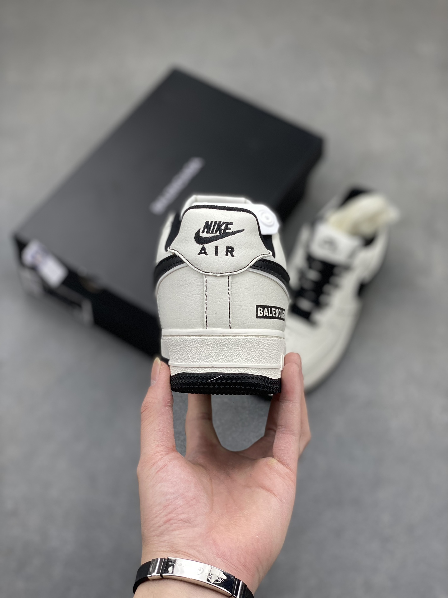 Balenciaga x Nike Air Force 1 '07 Low Black/White Custom Sneakers 5 i1716930021 7860 5