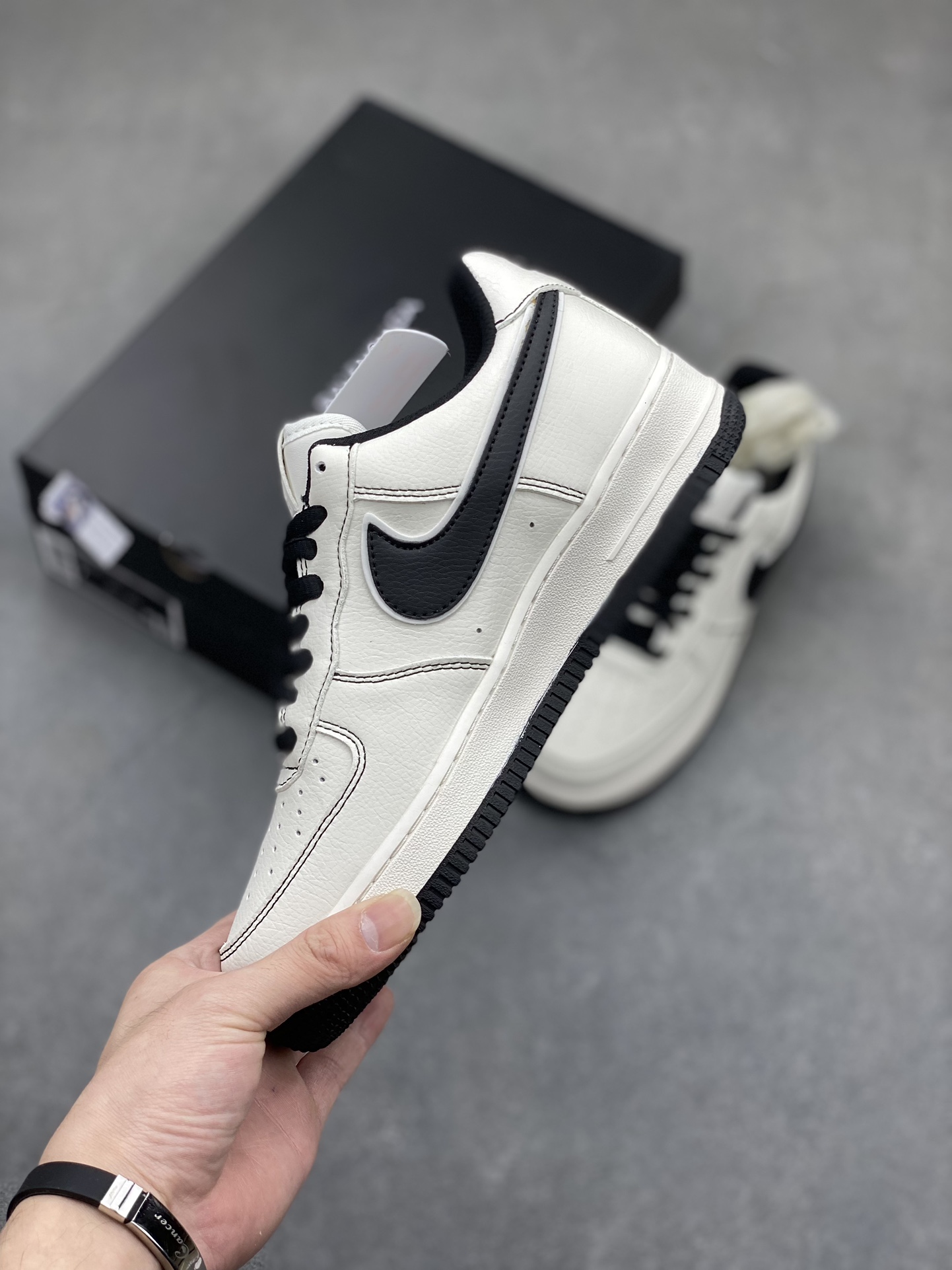 Balenciaga x Nike Air Force 1 '07 Low Black/White Custom Sneakers 4 i1716930021 9540 6