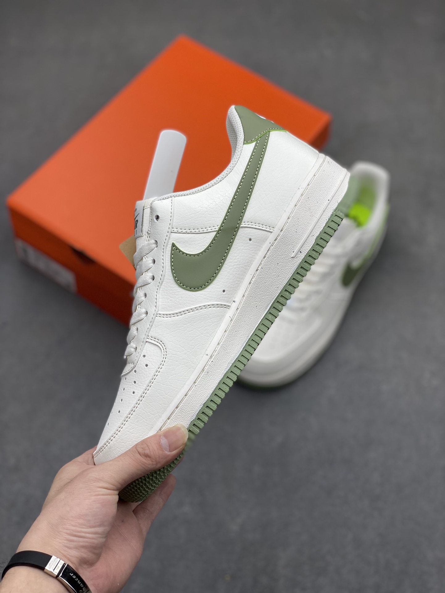 Nike Air Force 1 '07 Low Casual Sneakers - White/Olive 4 i1716930083 6448 8