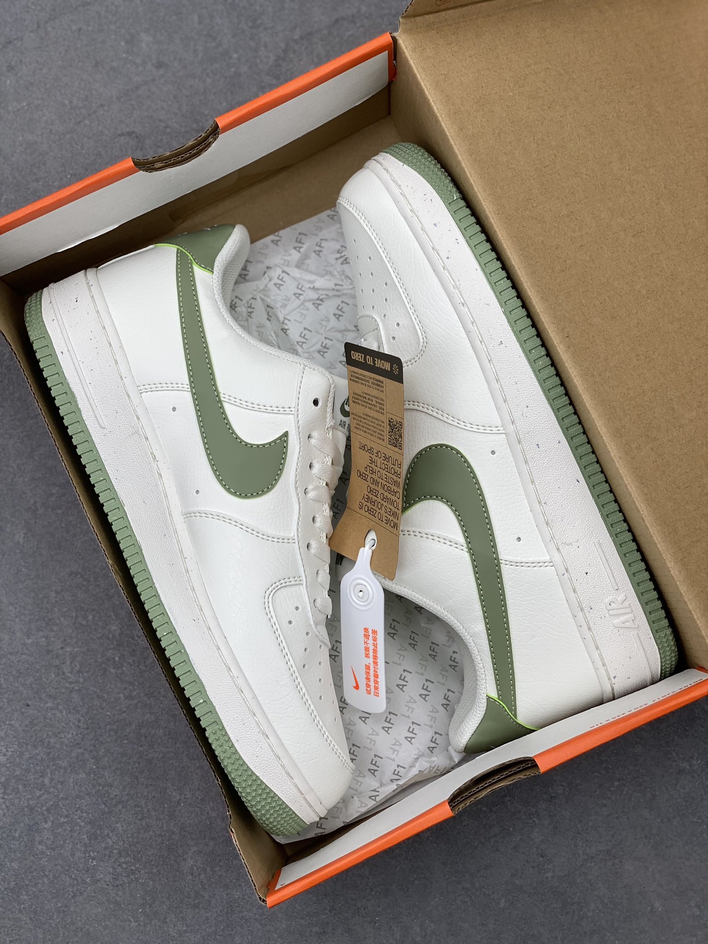 Nike Air Force 1 '07 Low Casual Sneakers - White/Olive 10 i1716930083 9418 4
