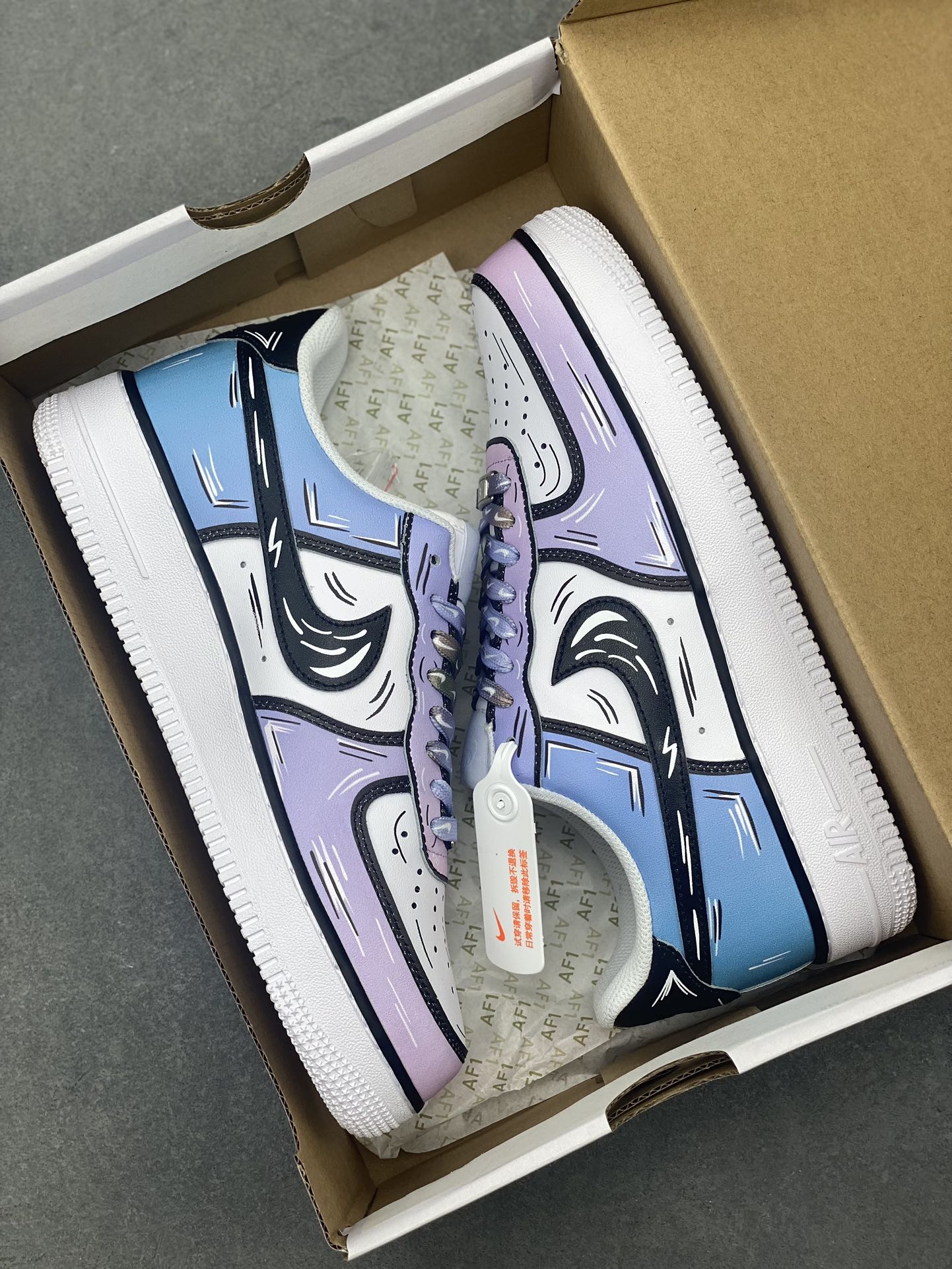 Nike Air Force 1 Low '07 Anime Custom Sneakers - Cotton Candy 10 i1717005172 5168 0