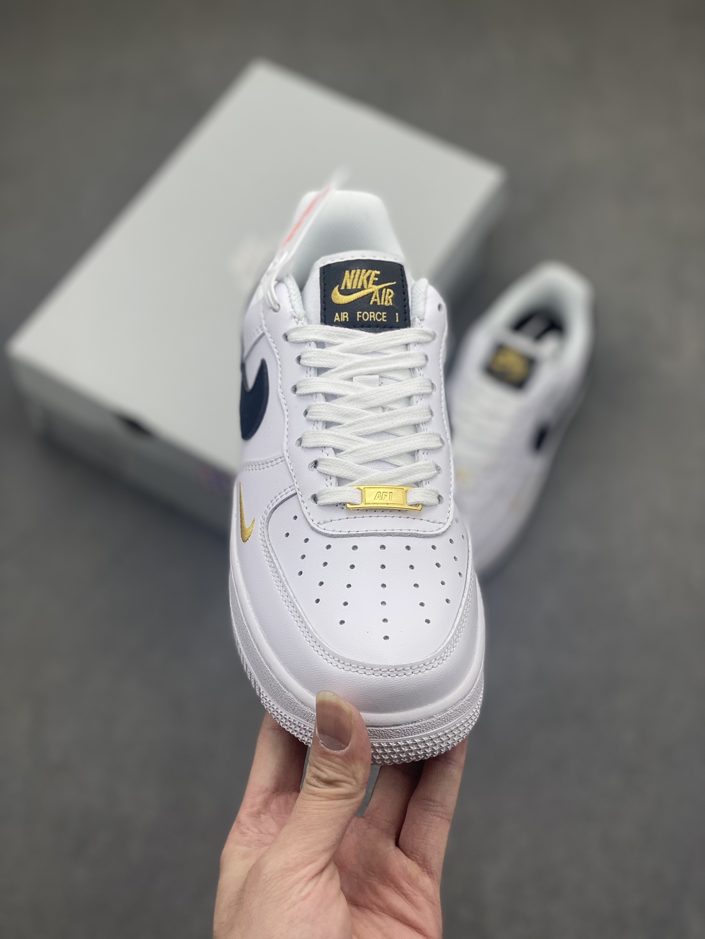 Nike Air Force 1 Low White Black Mini Swoosh Casual Sneaker CZ0270-102 3 i1717005618 3383 0