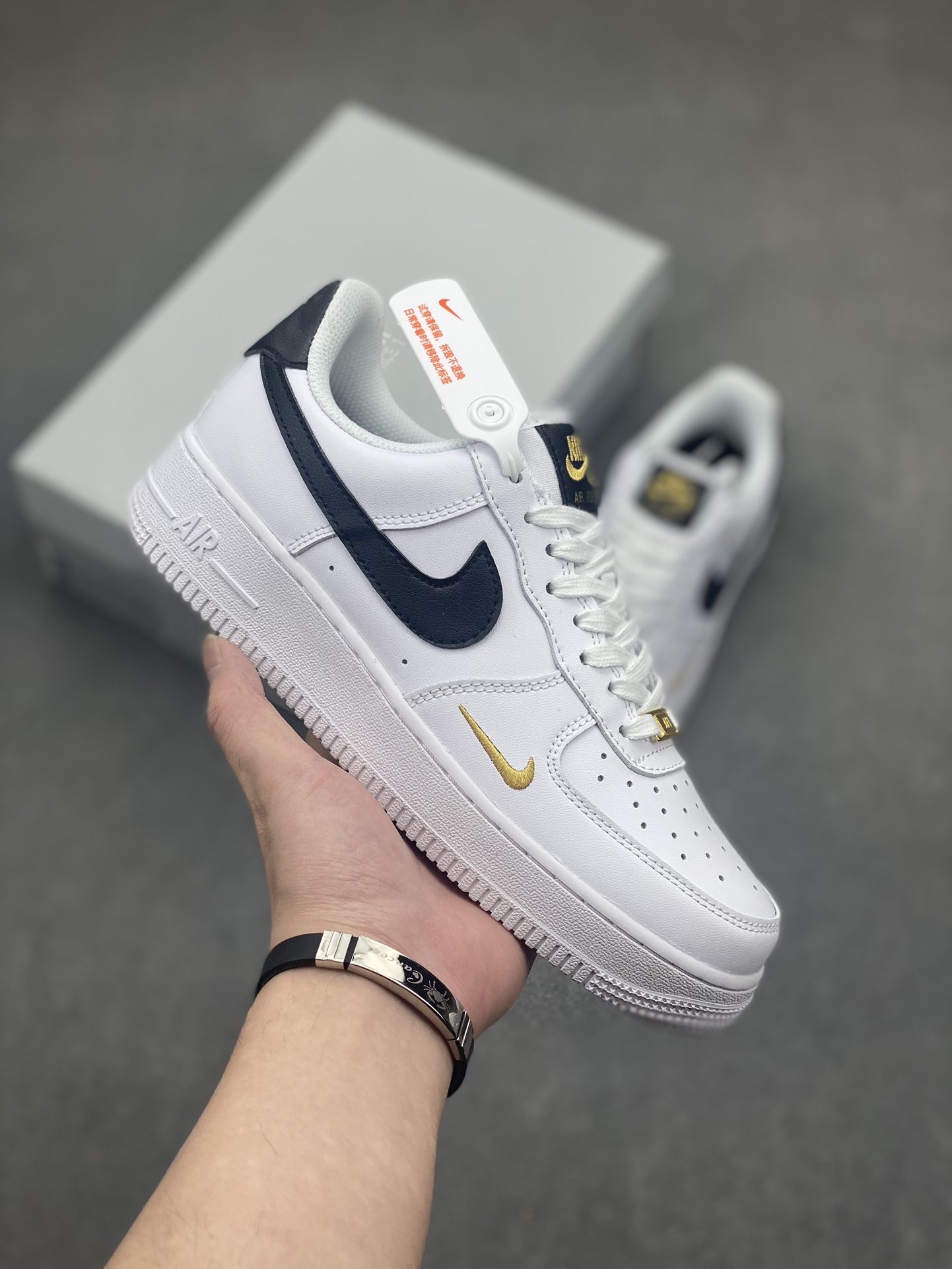 Nike Air Force 1 Low White Black Mini Swoosh Casual Sneaker CZ0270-102 2 i1717005618 9683 1