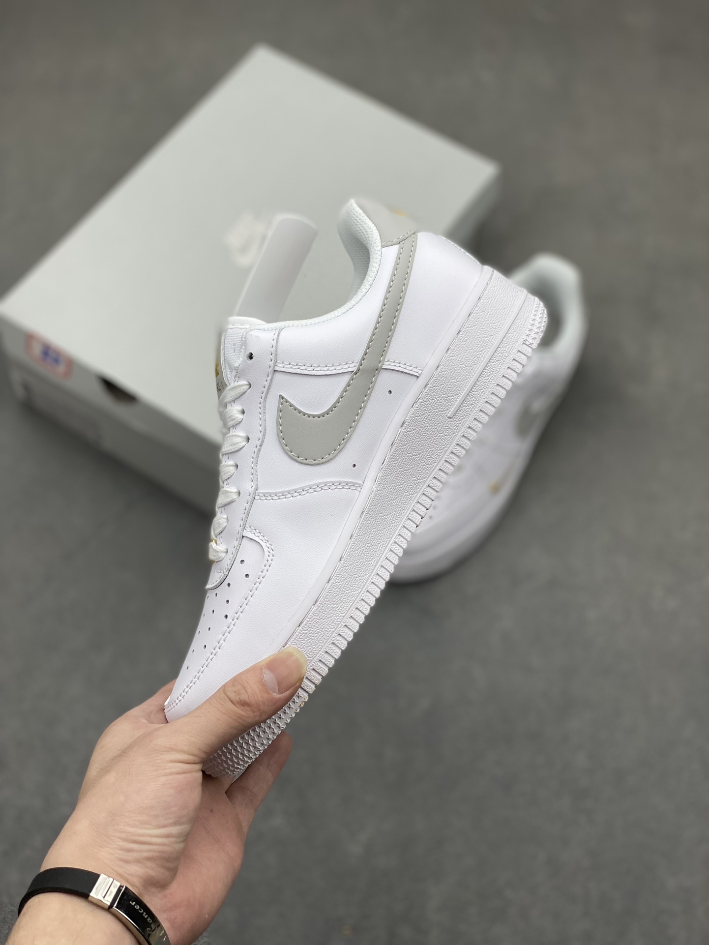 Nike Air Force 1 Low White/Gold Mini Swoosh Casual Sneakers CZ0270-106 4 i1717005725 4779 3