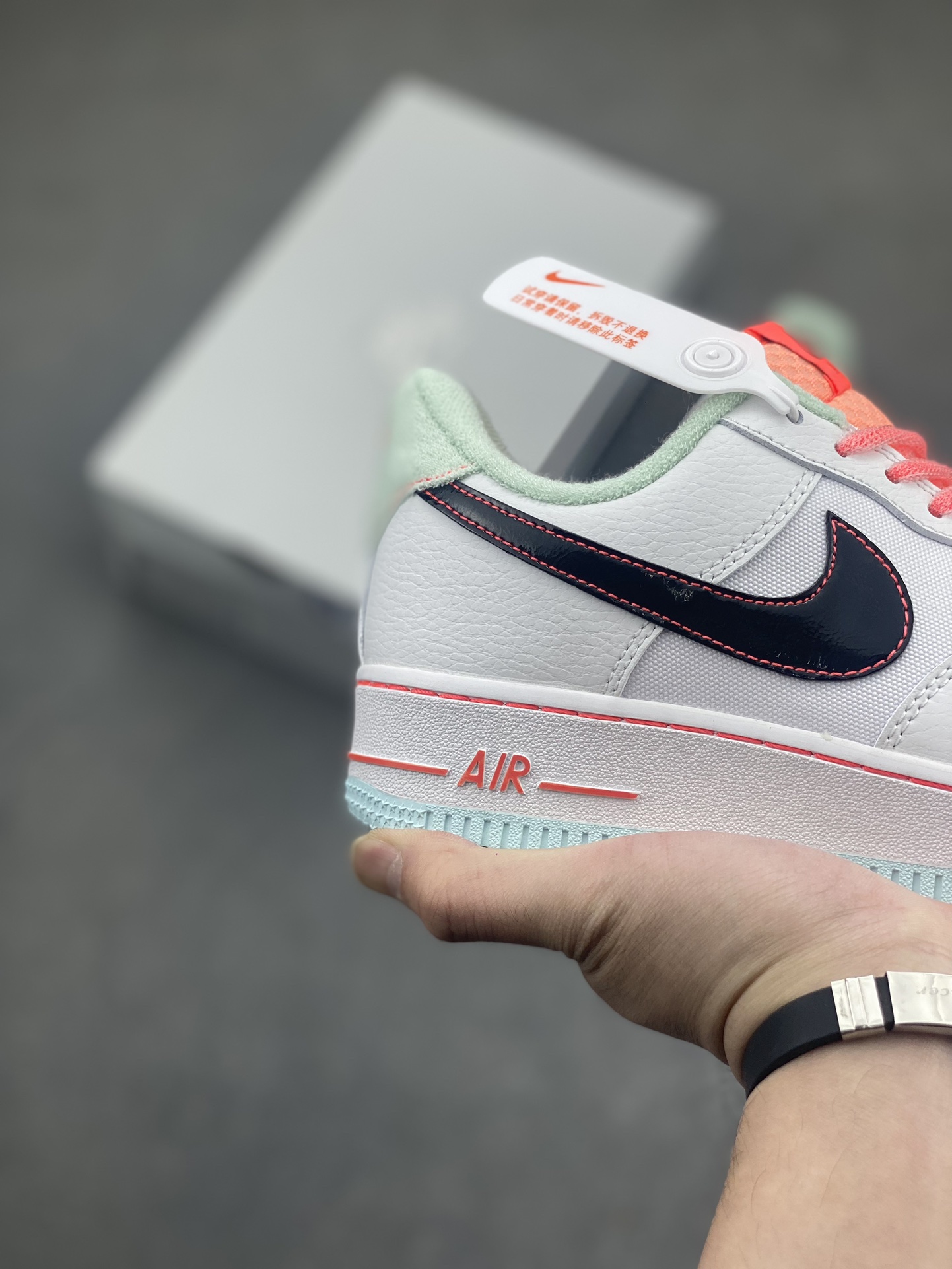 Nike Air Force 1 'Blue Coast' Colorblock Leather Sneakers 6 i1717005974 9593 3