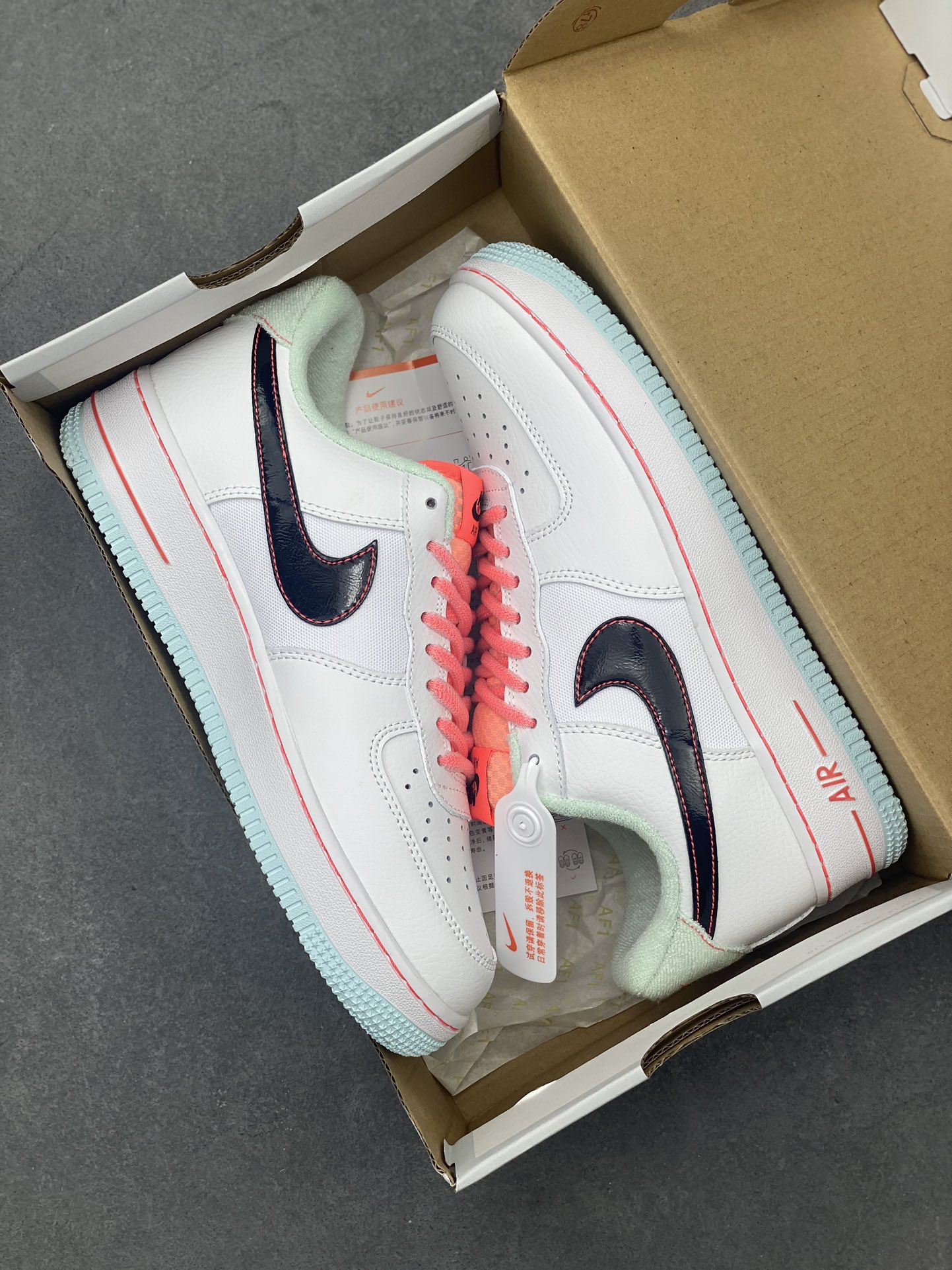 Nike Air Force 1 'Blue Coast' Colorblock Leather Sneakers 10 i1717005975 1125 8