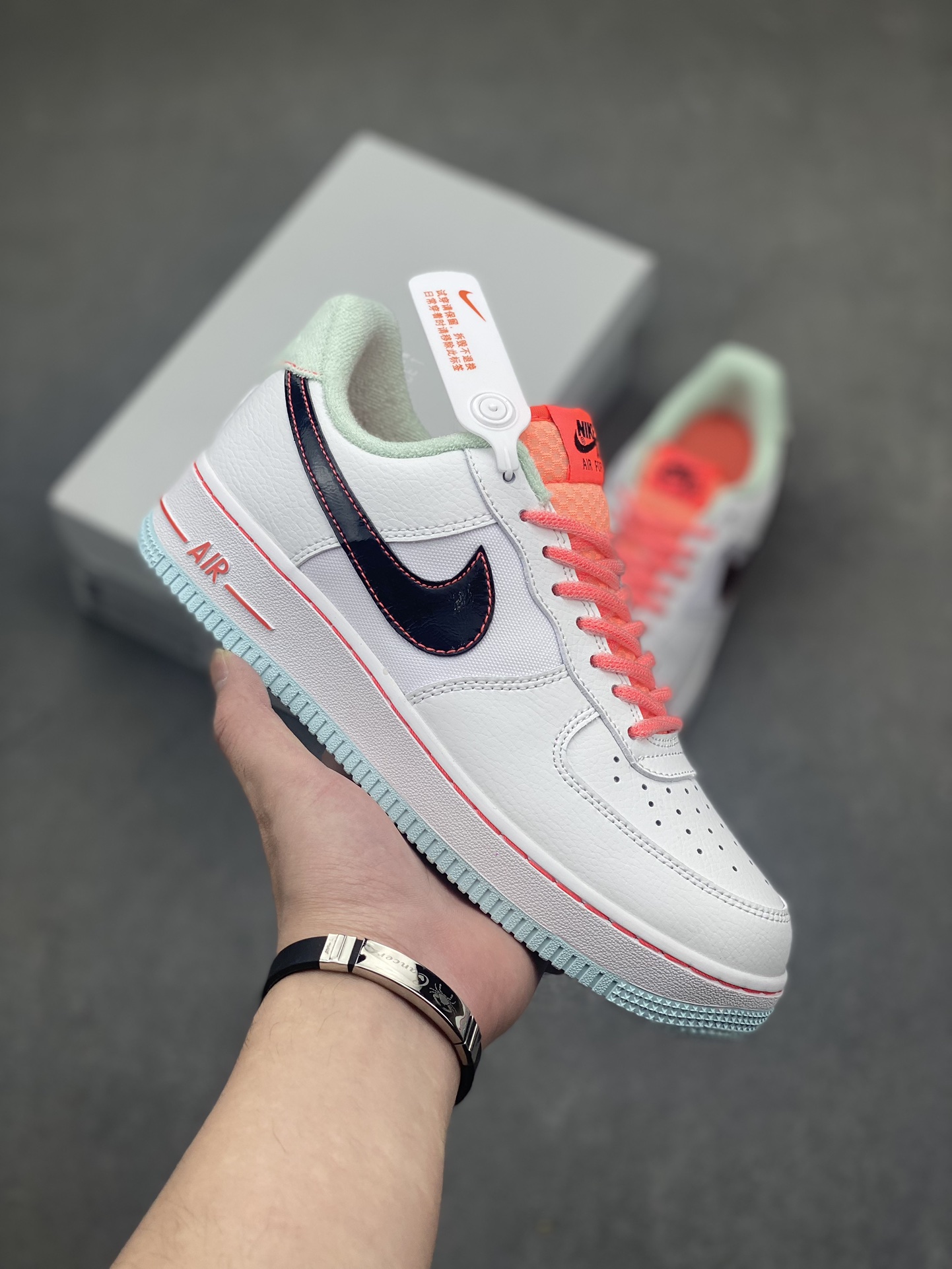 Nike Air Force 1 'Blue Coast' Colorblock Leather Sneakers 2 i1717005975 5341 4