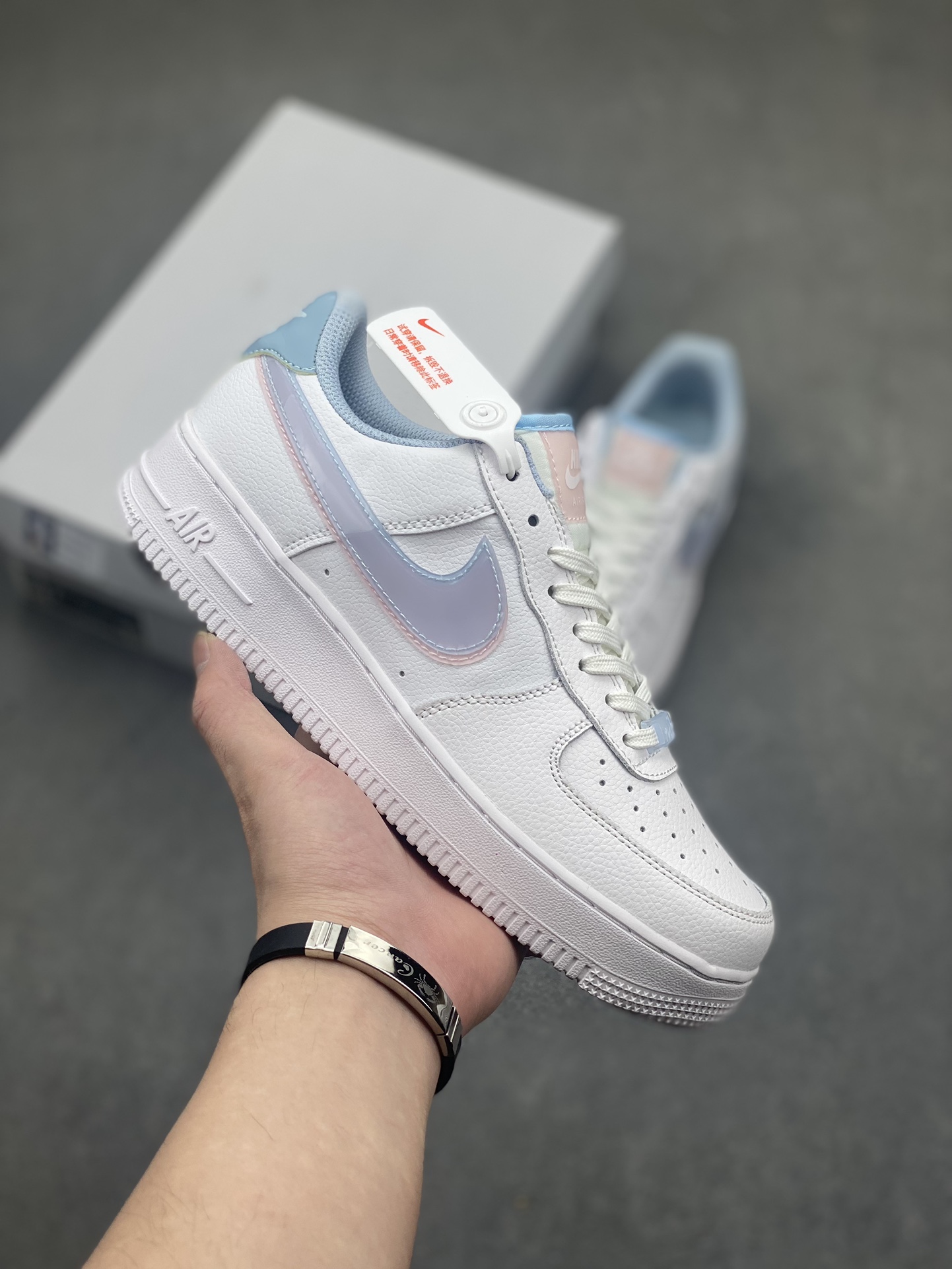 Nike Air Force 1 Low White Pink Blue "3D Glasses" - Size 35.5 to 40 2 i1717006014 1451 0