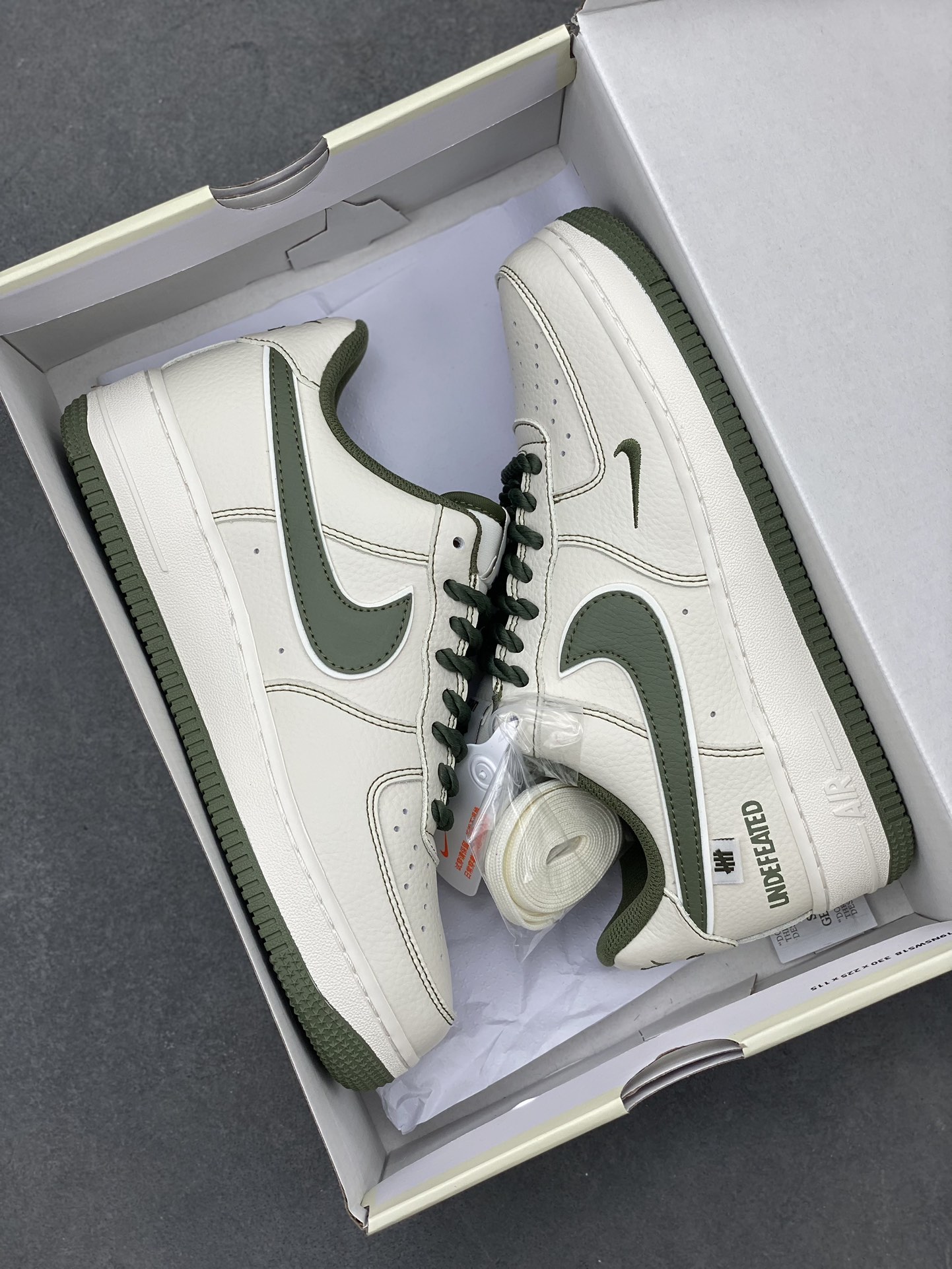 Undefeated x Nike Air Force 1 Low Olive Canvas Sneakers - Limited Edition 10 i1717099460 2551 3