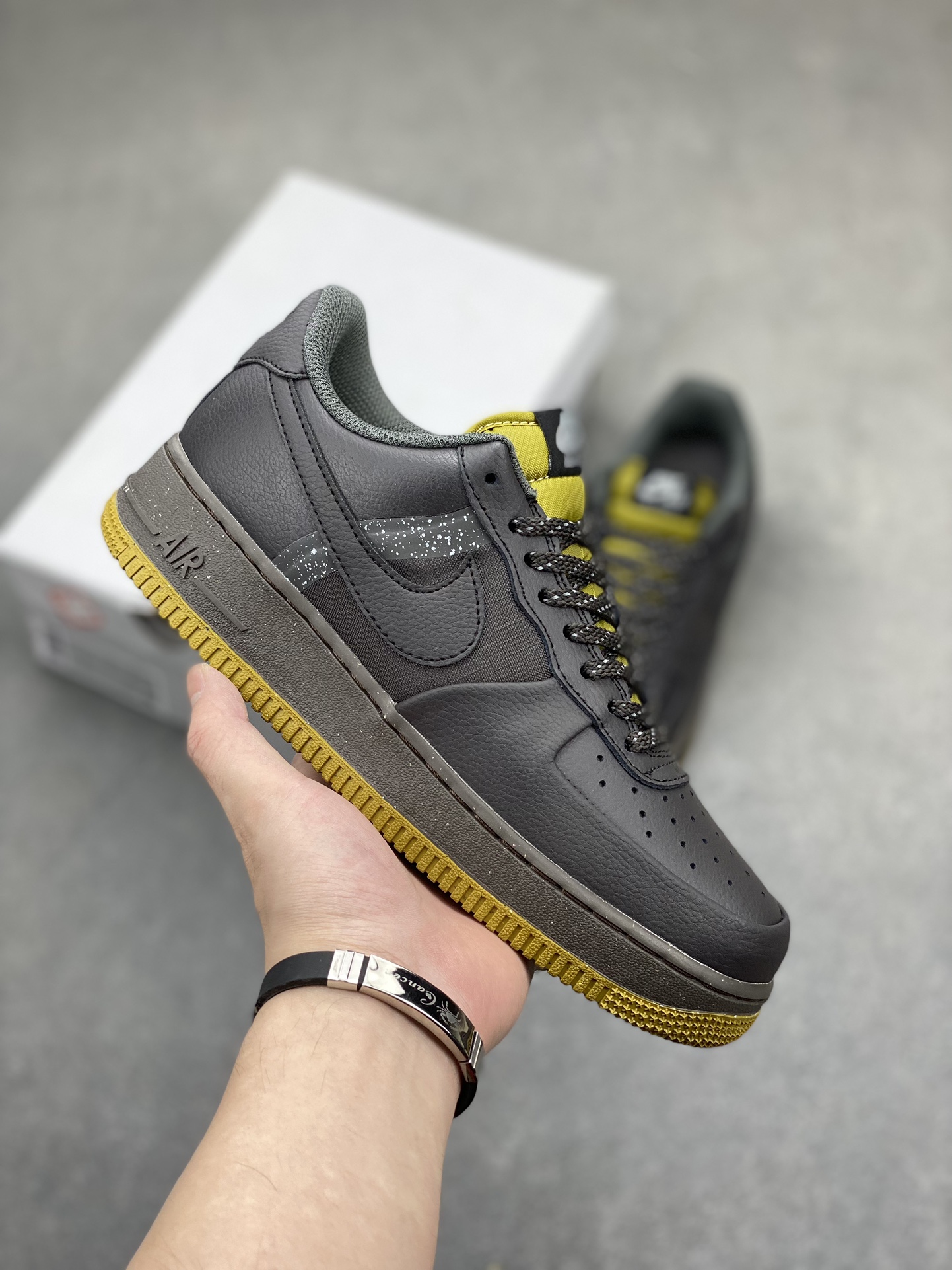 Nike Air Force 1 '07 Low FB8877-001 Gray/Yellow Men's Sneakers 2 i1717270562 3038 0