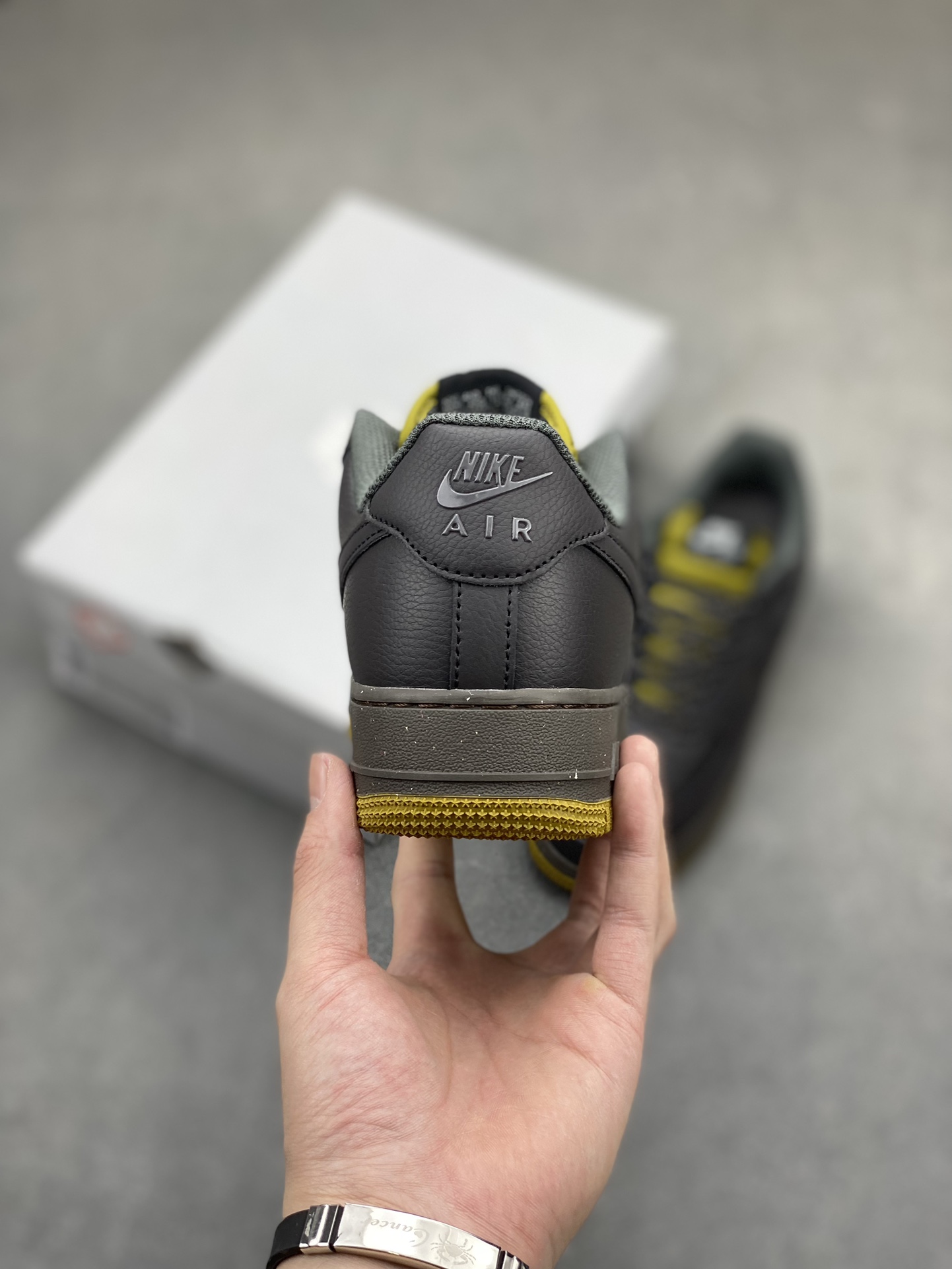 Nike Air Force 1 '07 Low FB8877-001 Gray/Yellow Men's Sneakers 5 i1717270562 5590 0