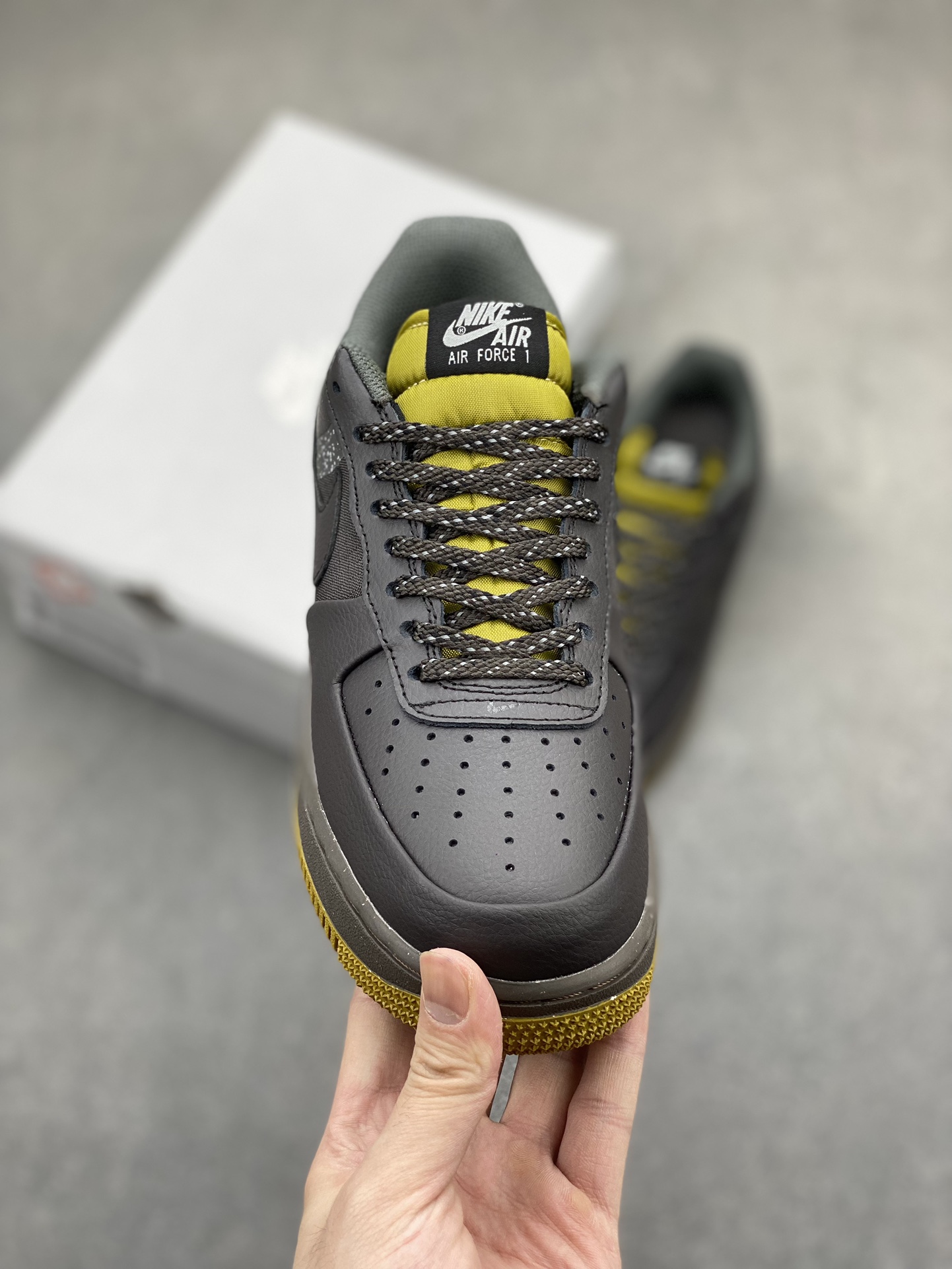 Nike Air Force 1 '07 Low FB8877-001 Gray/Yellow Men's Sneakers 3 i1717270563 264 0