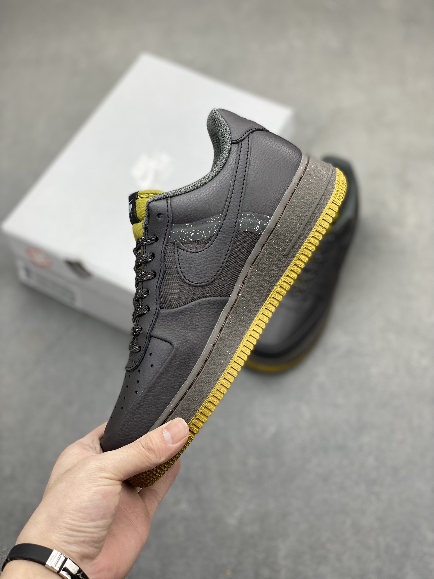 Nike Air Force 1 '07 Low FB8877-001 Gray/Yellow Men's Sneakers 4 i1717270563 7029 0