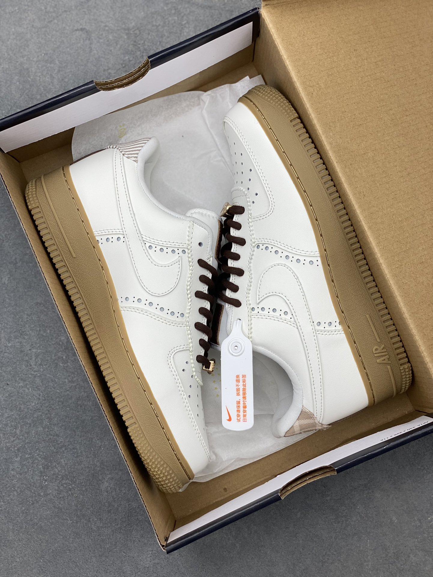 Nike Air Force 1 FV3700-112 White/Brown Athletic Shoes Size 36-45 10 i1717357640 7938 2