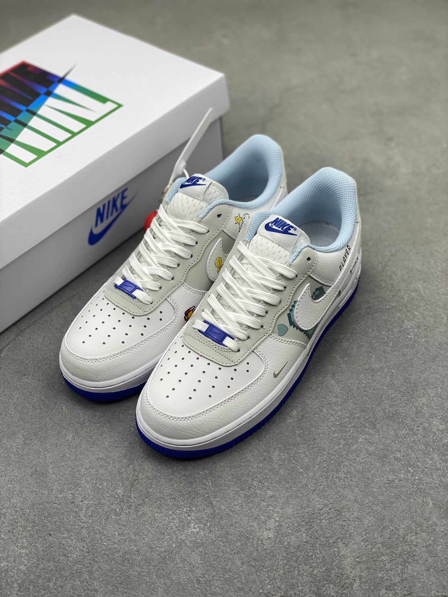 Nike Air Force 1 Low Retro FB1844-222 White/Blue Limited Edition Sneakers 9 i1717357821 6608 6