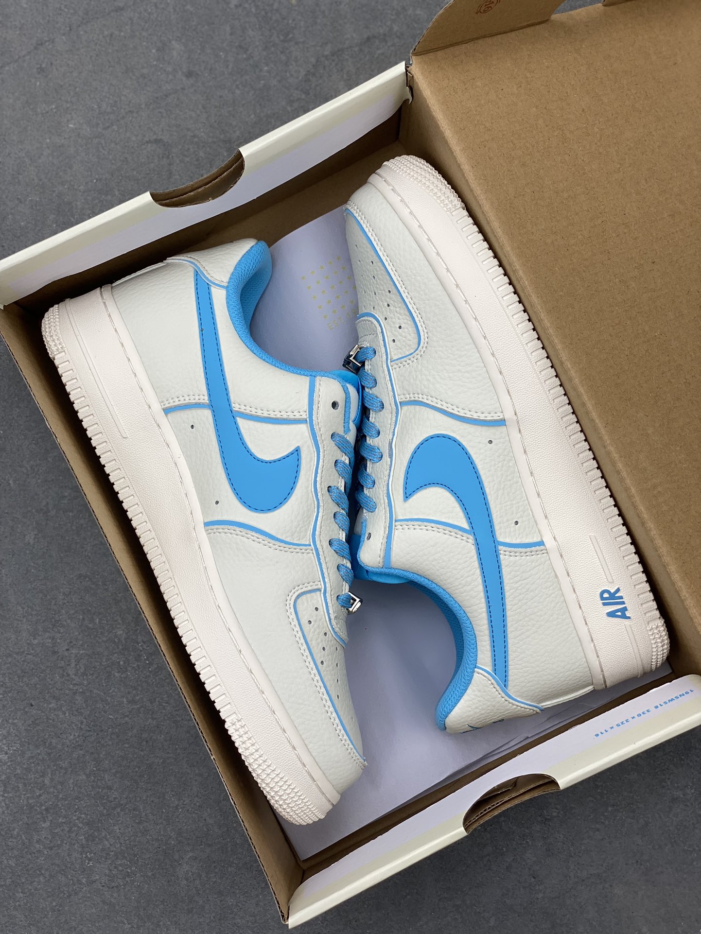 Nike Air Force 1 '07 Low White Blue Casual Sneakers UH8958-066 10 i1717704372 7181 3